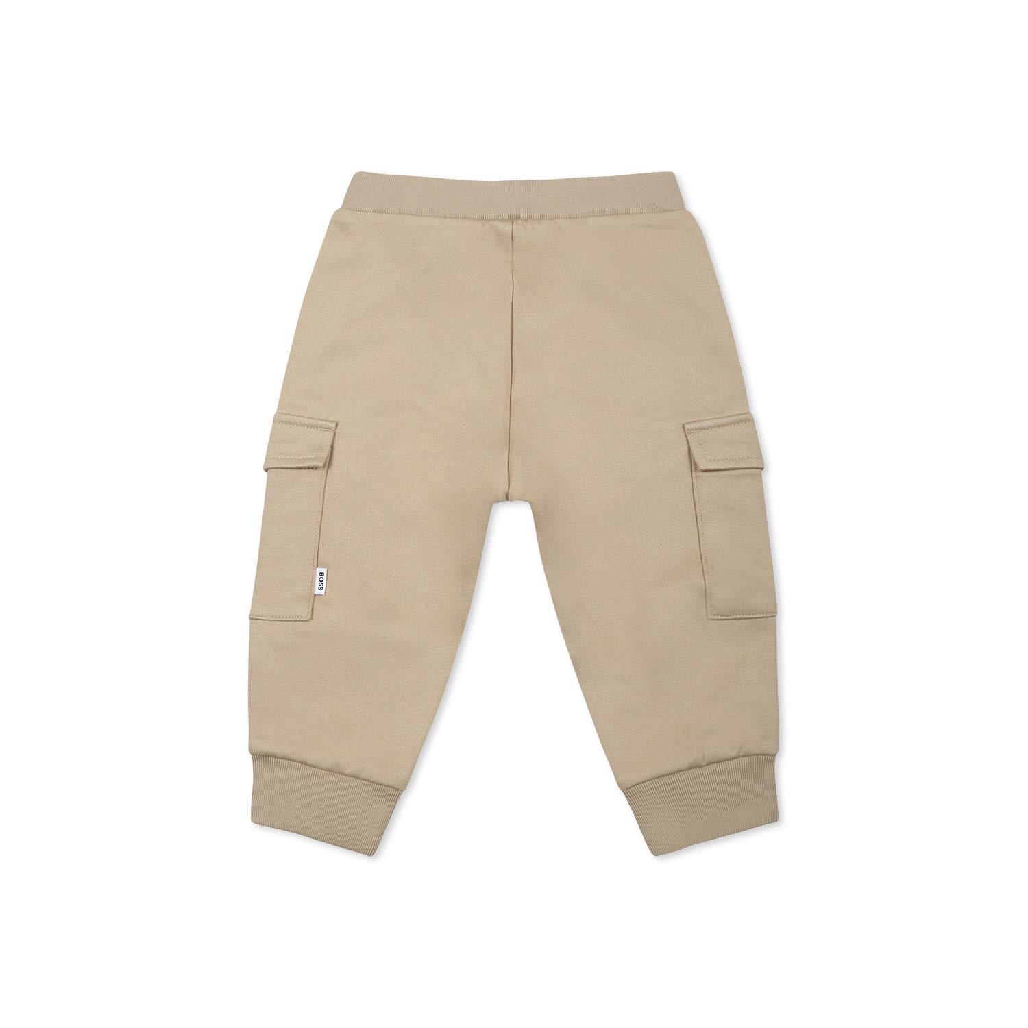 Hugo Boss Beige Trousers For Baby Boy With Logo In Beige