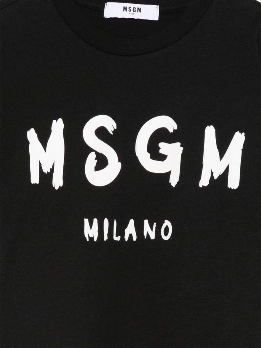 Msgm T-shirt With Logo In Black