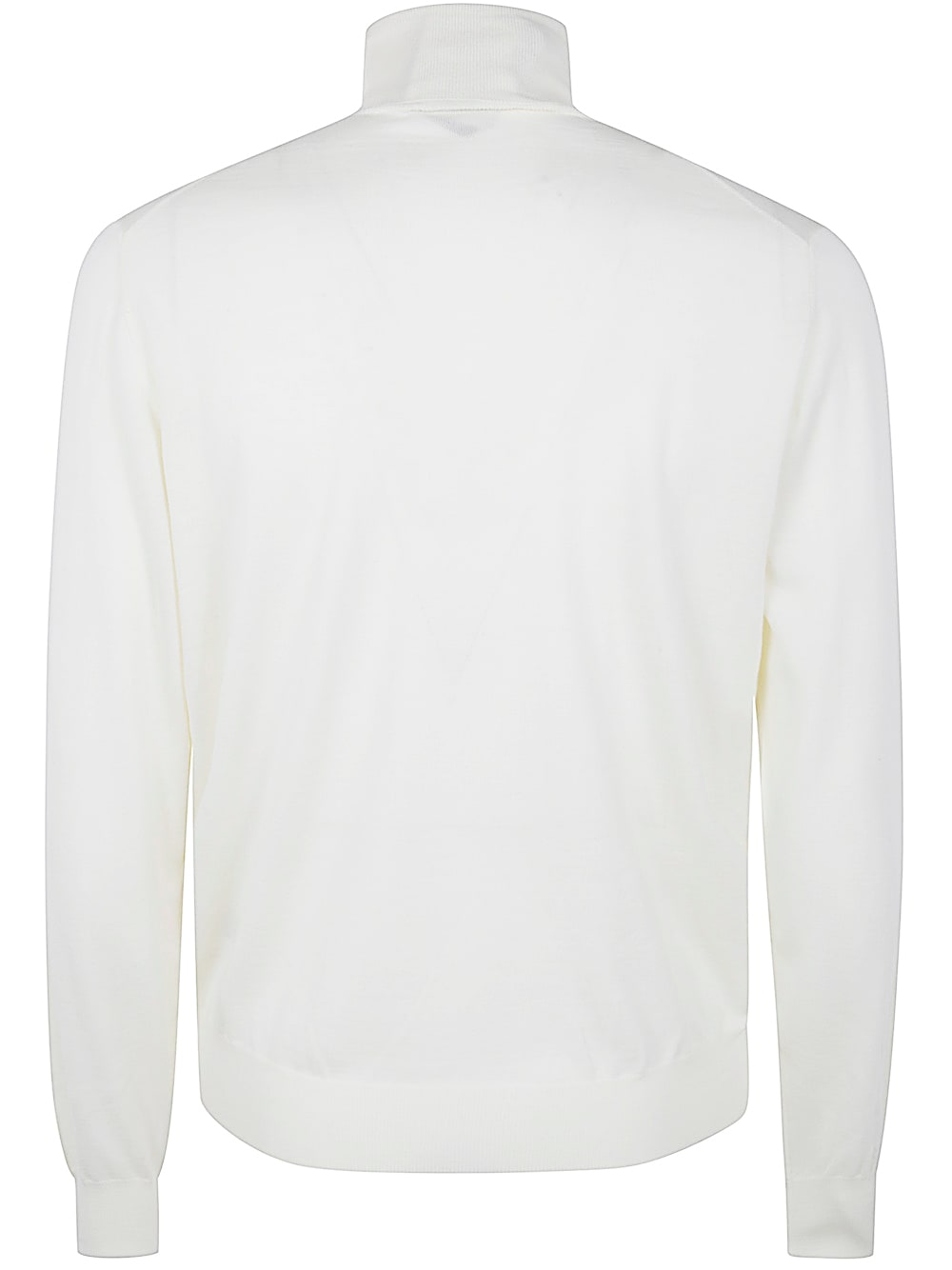 Shop Filippo De Laurentiis Long Sleeves Merinos Turtleneck In Milk