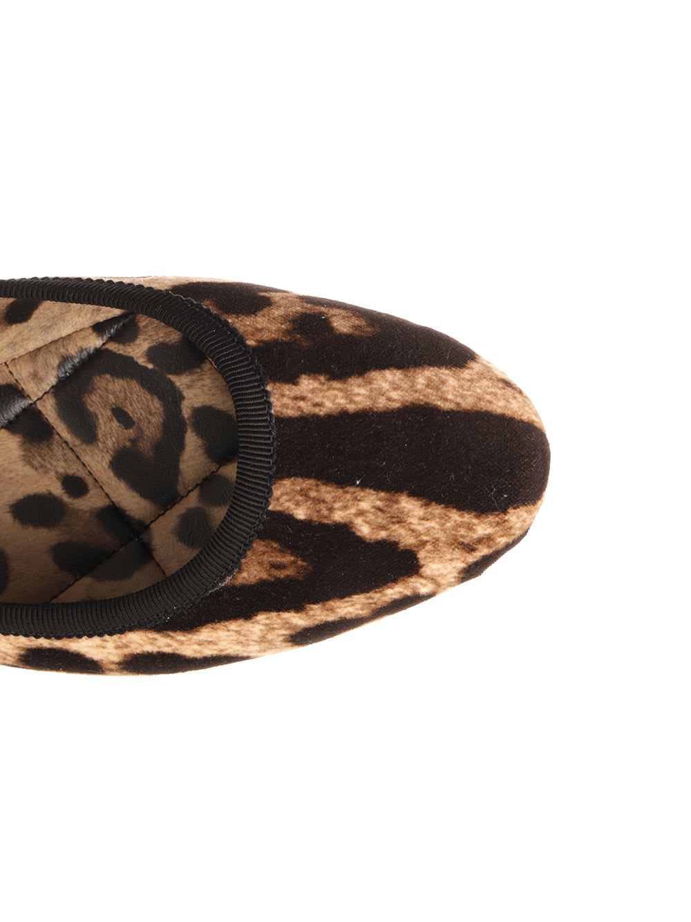 DOLCE & GABBANA PRINTED VELVET BALLERINA 
