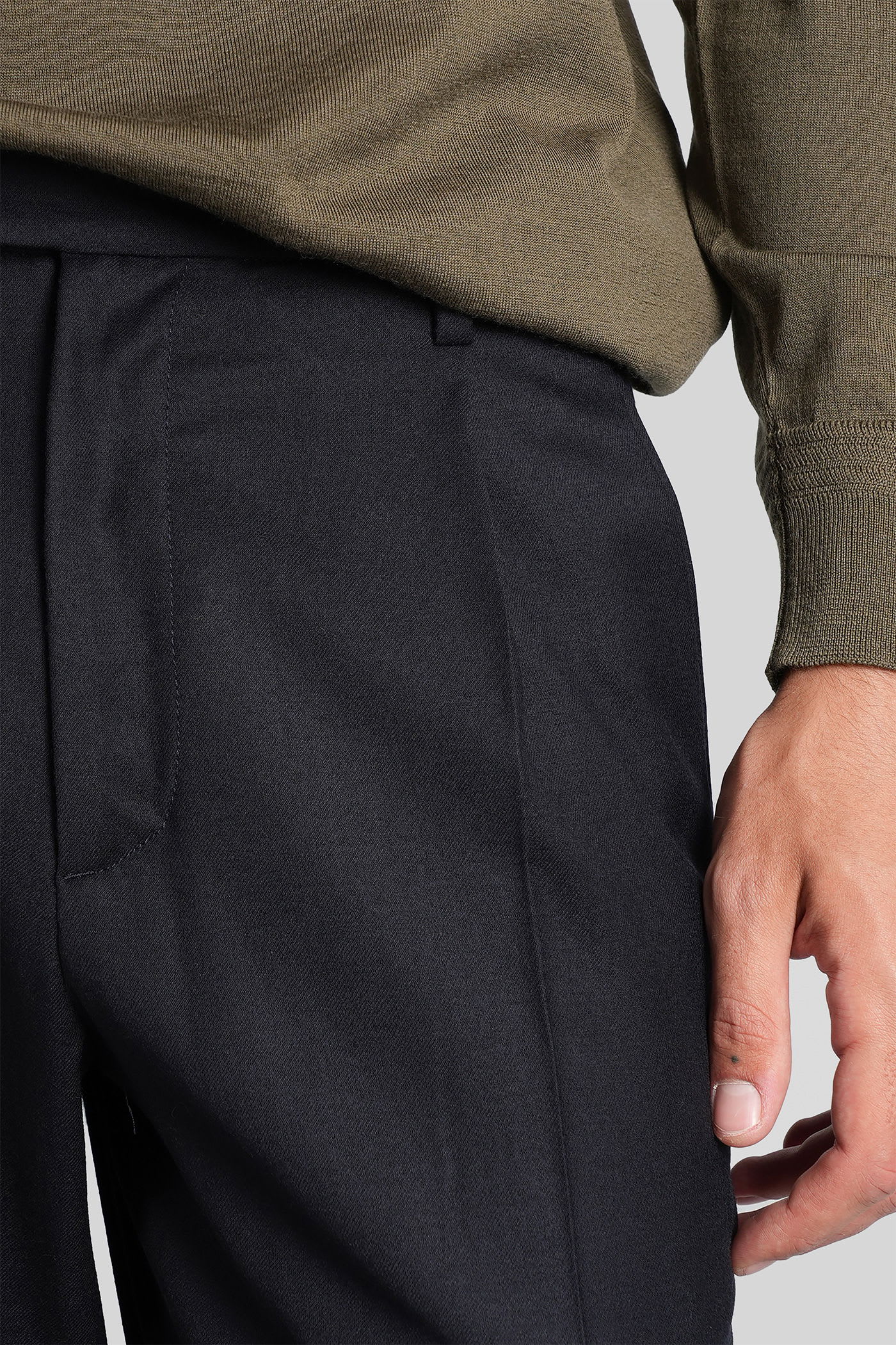 Barena Venezia Barena Mens Masco Single-pleat Tropical Wool Trousers In Blue
