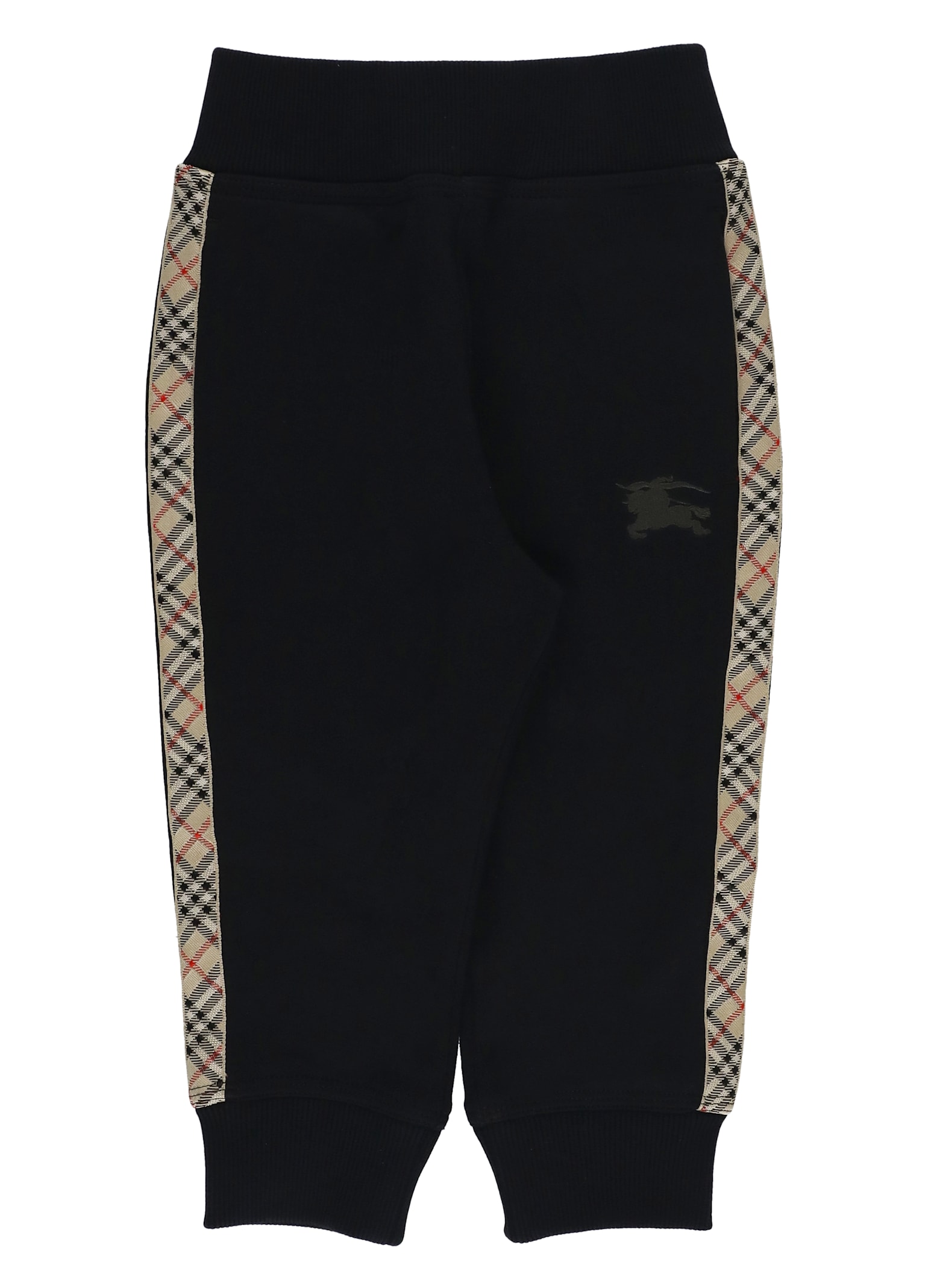 Burberry Jackson Check Trim Cotton Jogging Pants In Multi