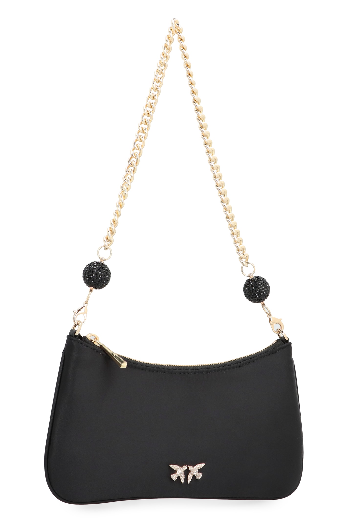 PINKO ARTHEMIS SATIN SHOULDER BAG 