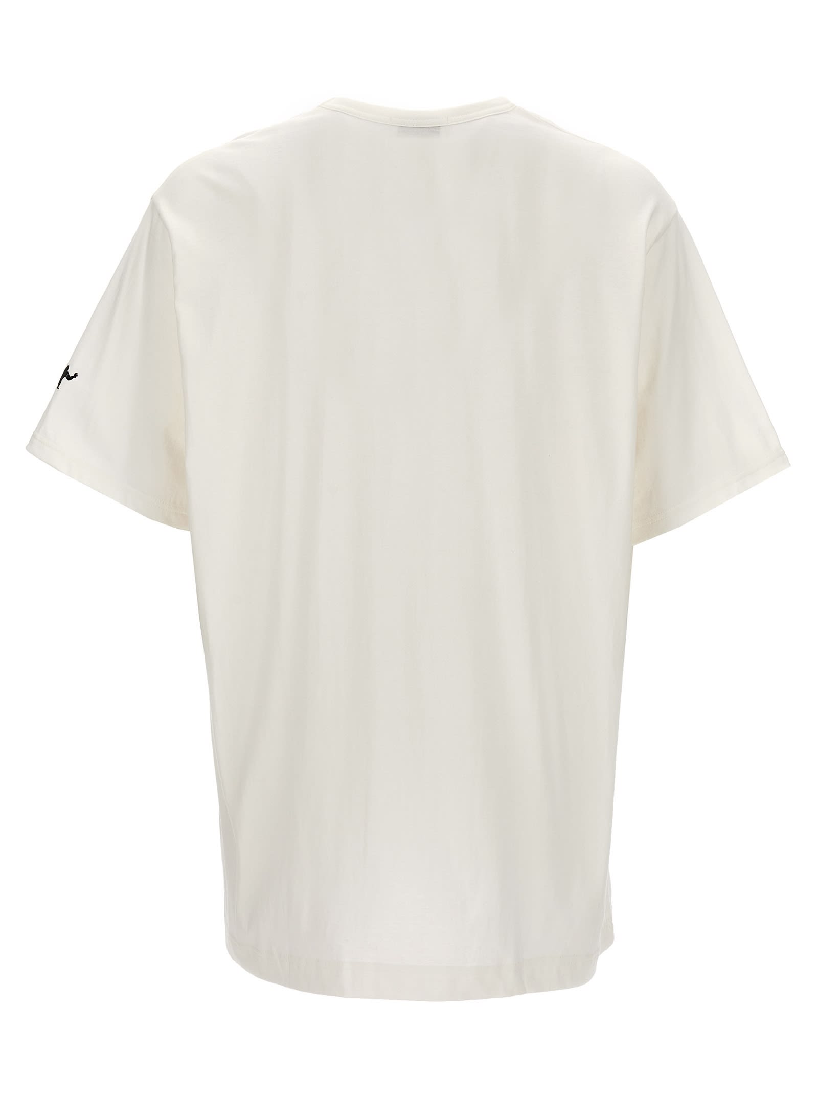 Shop Yohji Yamamoto Logo Print T-shirt In White