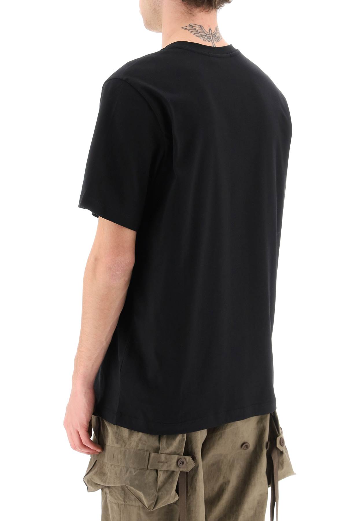 Msgm Logo Print T-shirt In Black