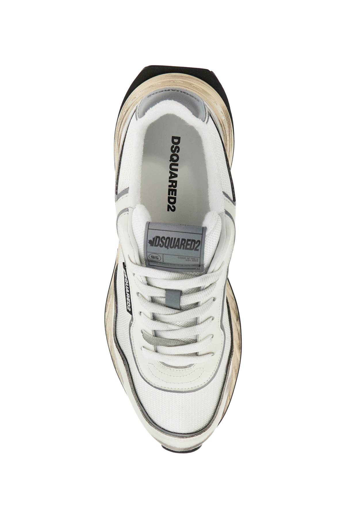 Dsquared2 Sprinter Sneakers In Bianco Sporco (white)