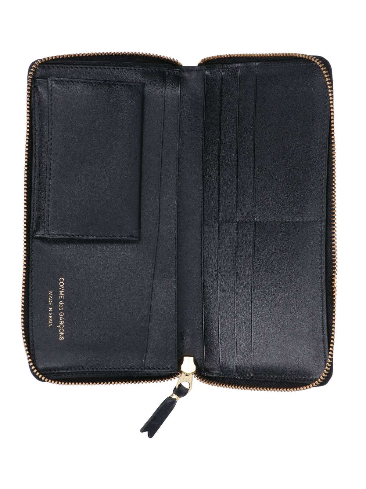 Comme Des Garçons Polka Dot Zip Wallet In Black