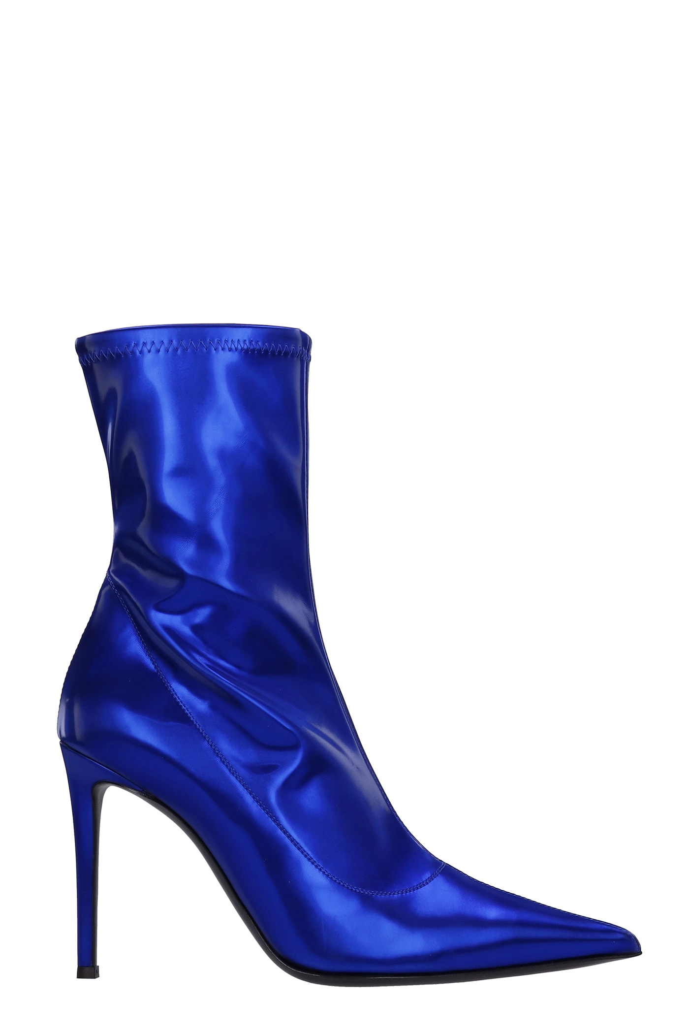 Giuseppe Zanotti Ametista High Heels Ankle Boots In Blue Leather