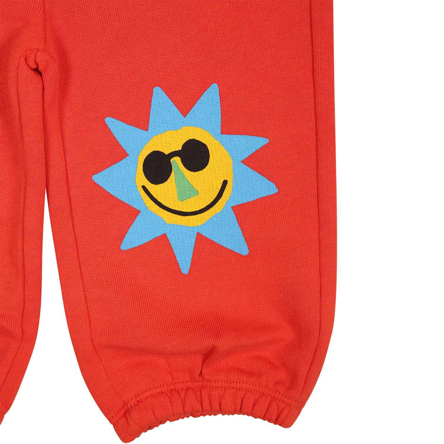 Shop Stella Mccartney Red Trousers For Baby Boy With Sun Print