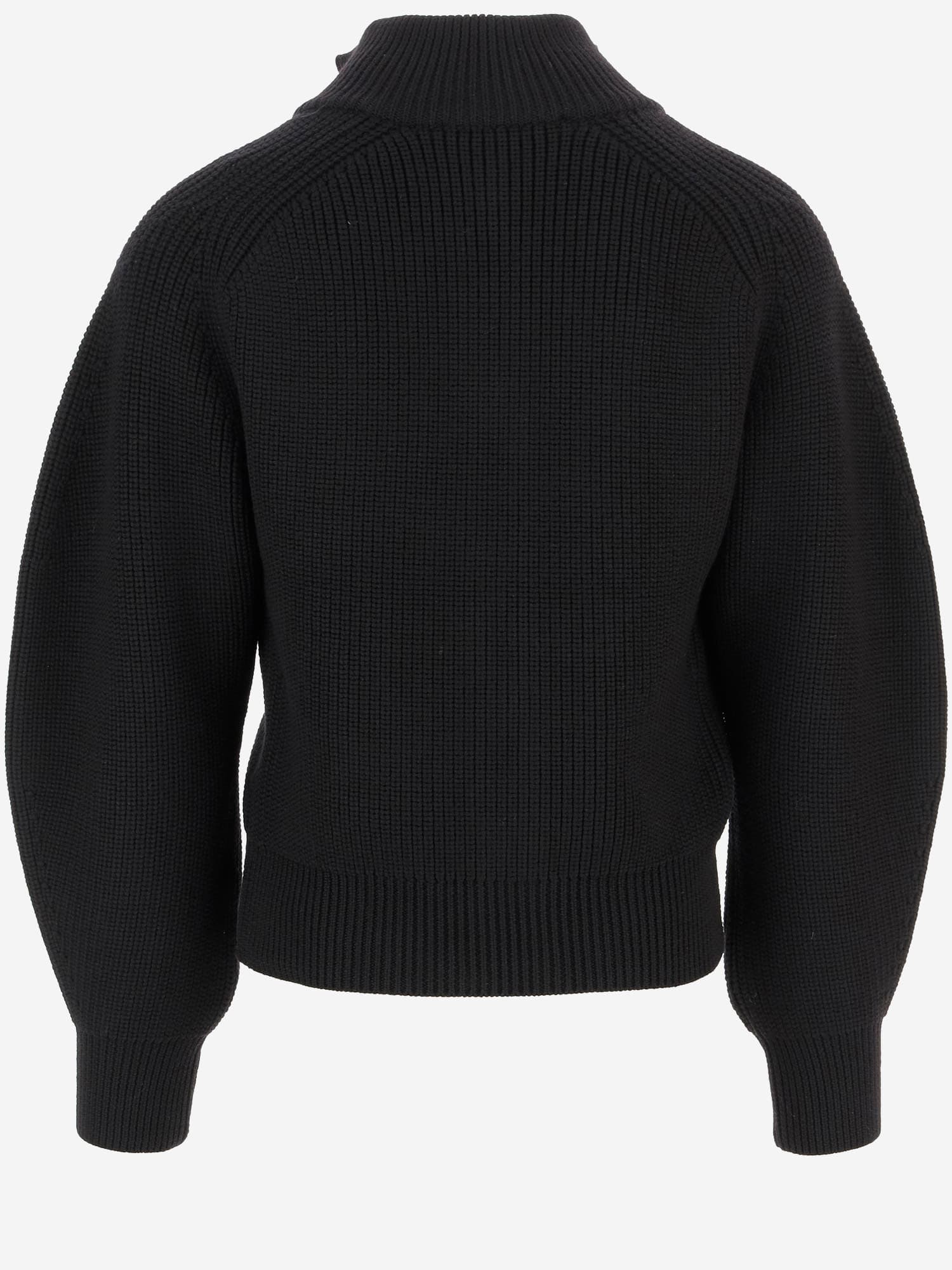 Jacquemus Zip-front Merino-wool Cardigan In Black
