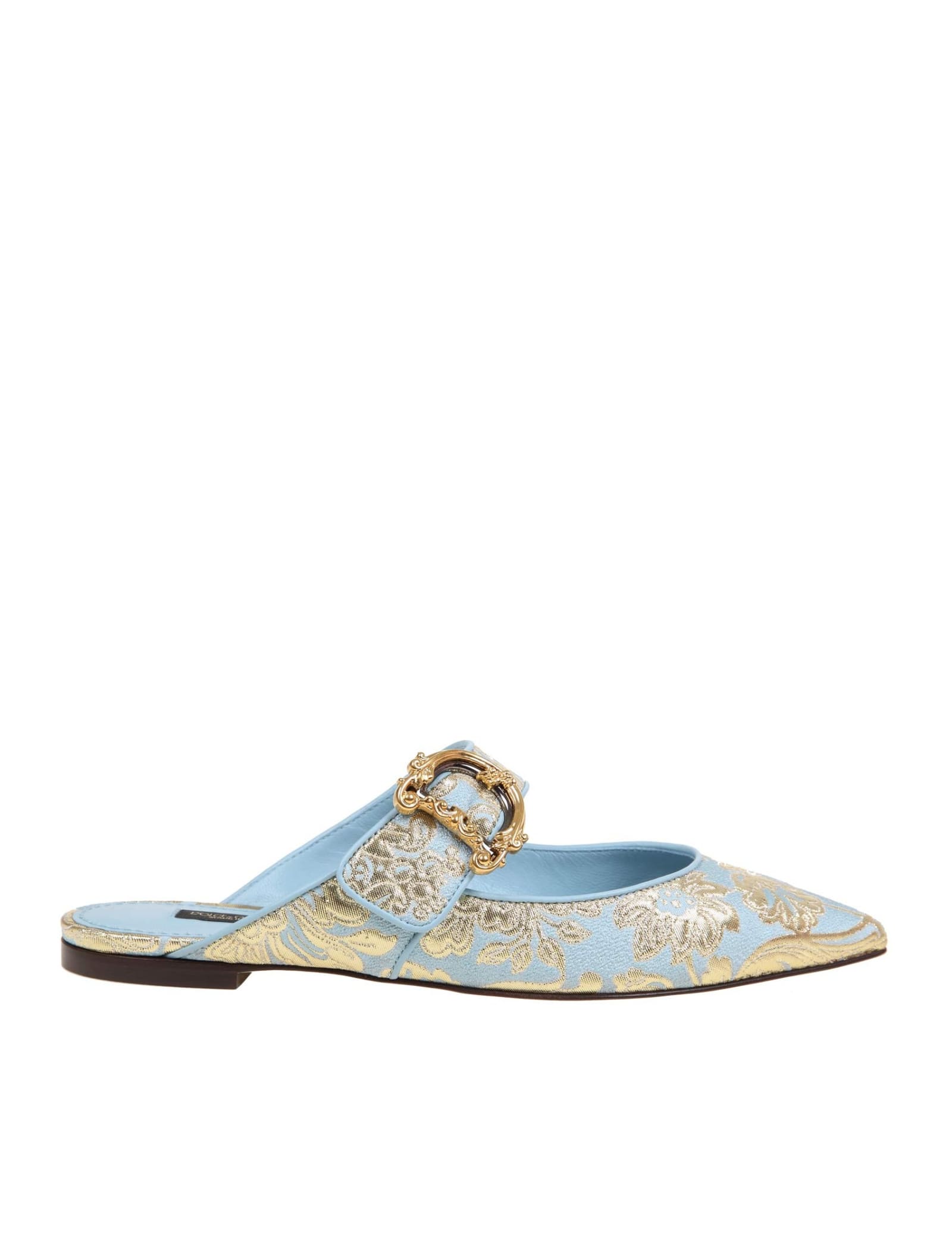 Dolce & Gabbana Brocade Slipper With Strap