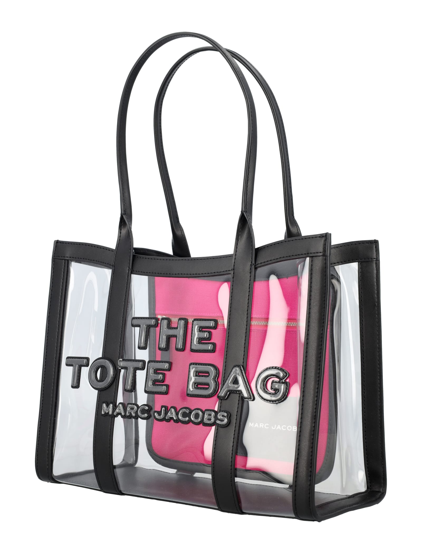 Shop Marc Jacobs The Clear Medium Tote Bag In Black