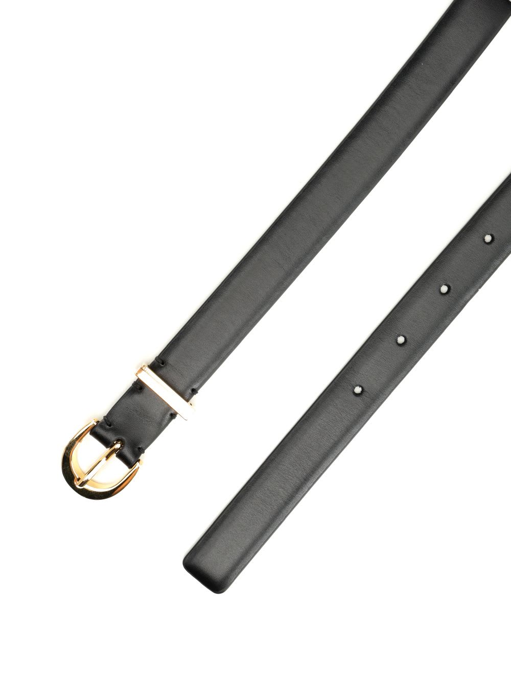 Khaite Buckle Leather Belt In Black