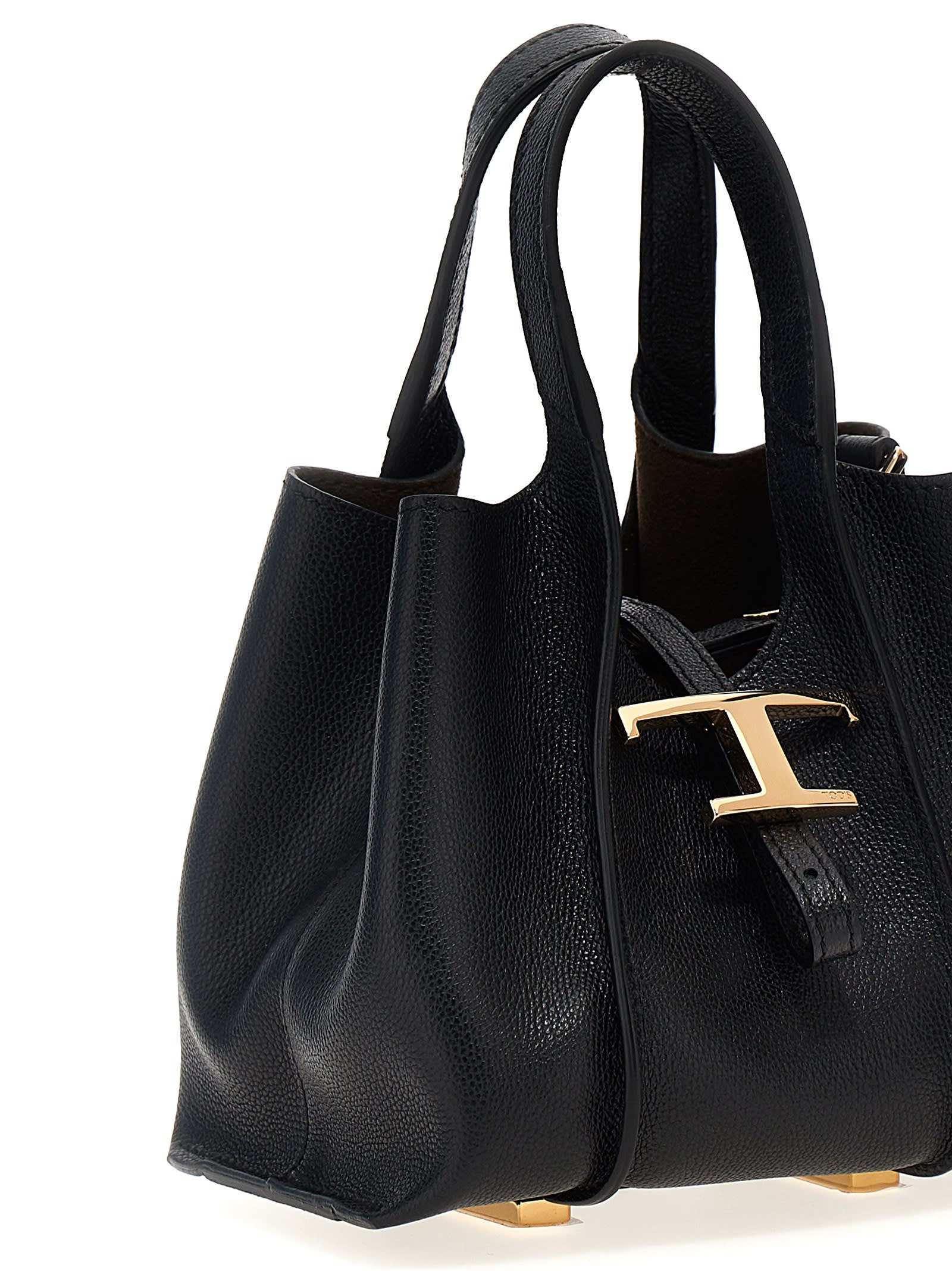 Shop Tod's T Micro Handbag In Black