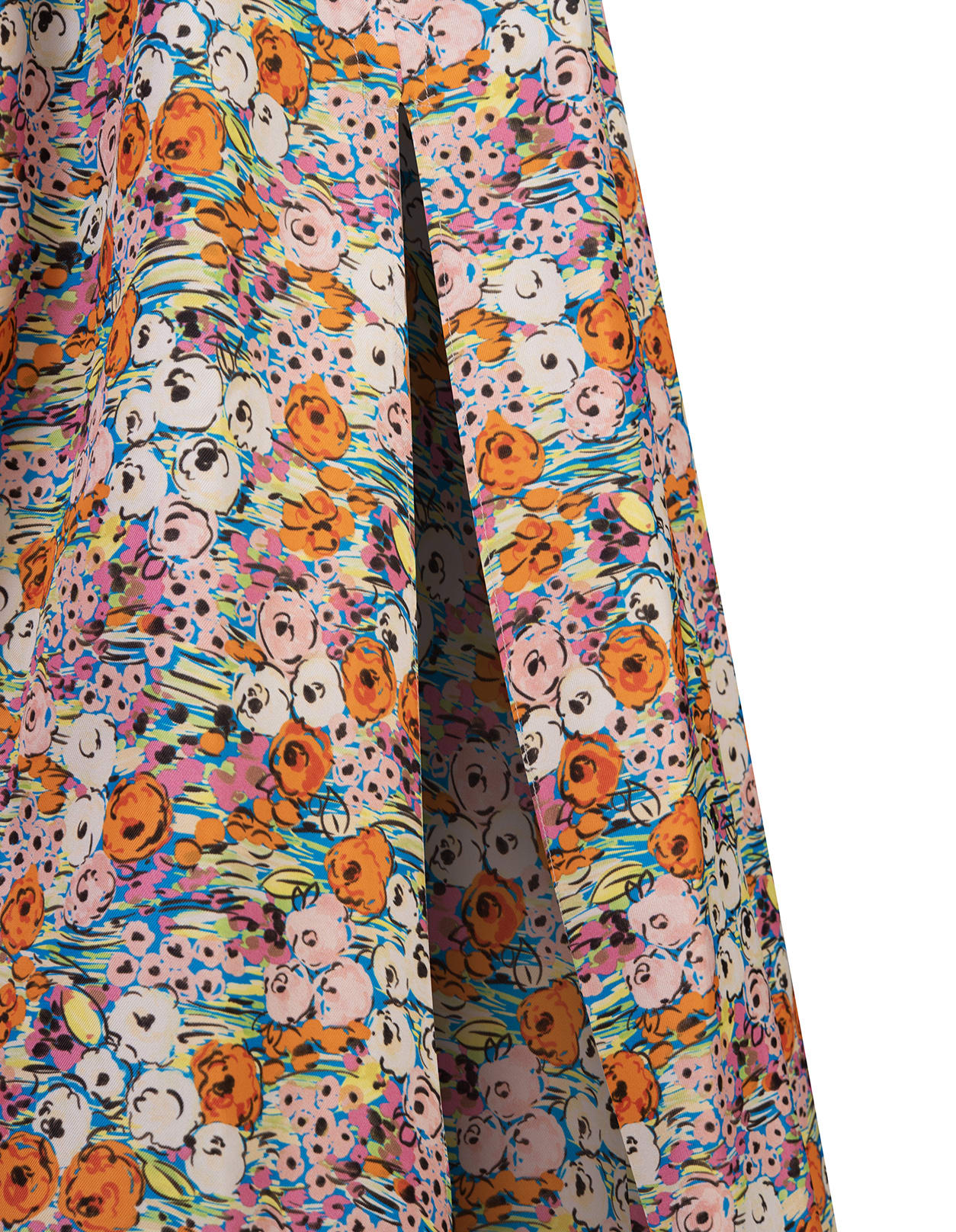 Shop Aspesi Long Shirt Dress With Pink And Orange Floral Pattern