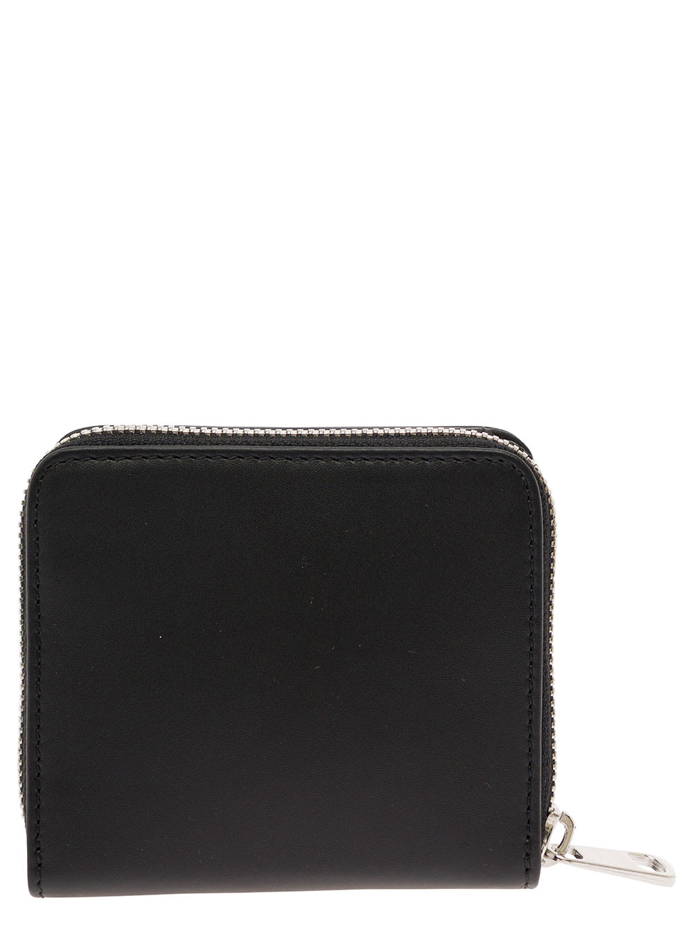 Shop Apc Emmanuel Black Wallet With Embossed Logo In Smooth Leather Man