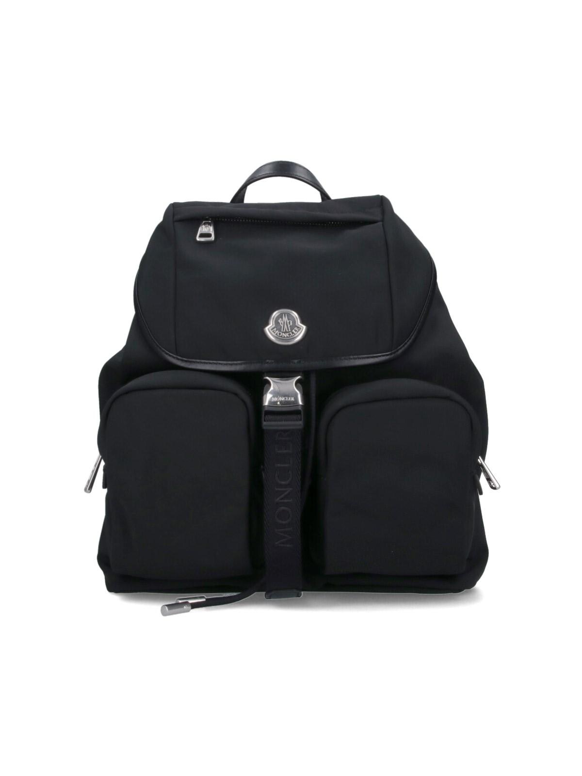 Moncler Logo Backpack In Black