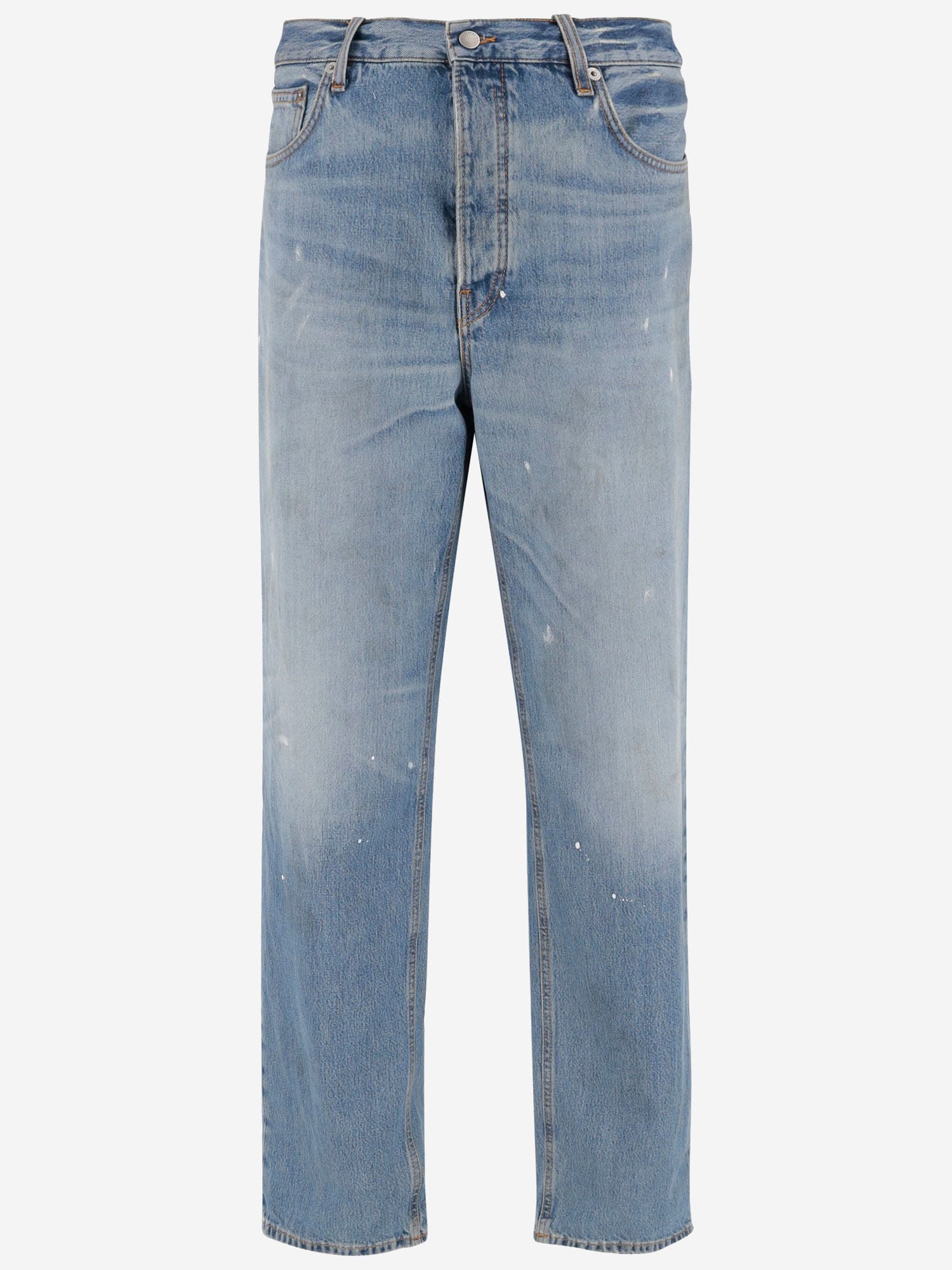 Haikure Slim Straight Leg Jeans With Five Pockets In Blue