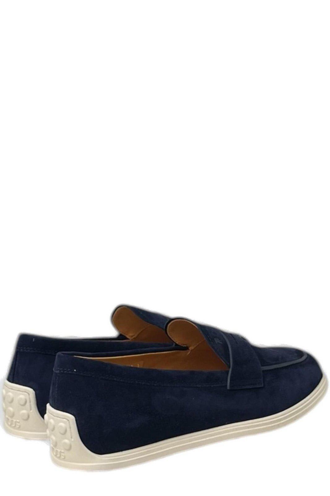 Tod's Round Toe Flat Shoes Tods In Blue