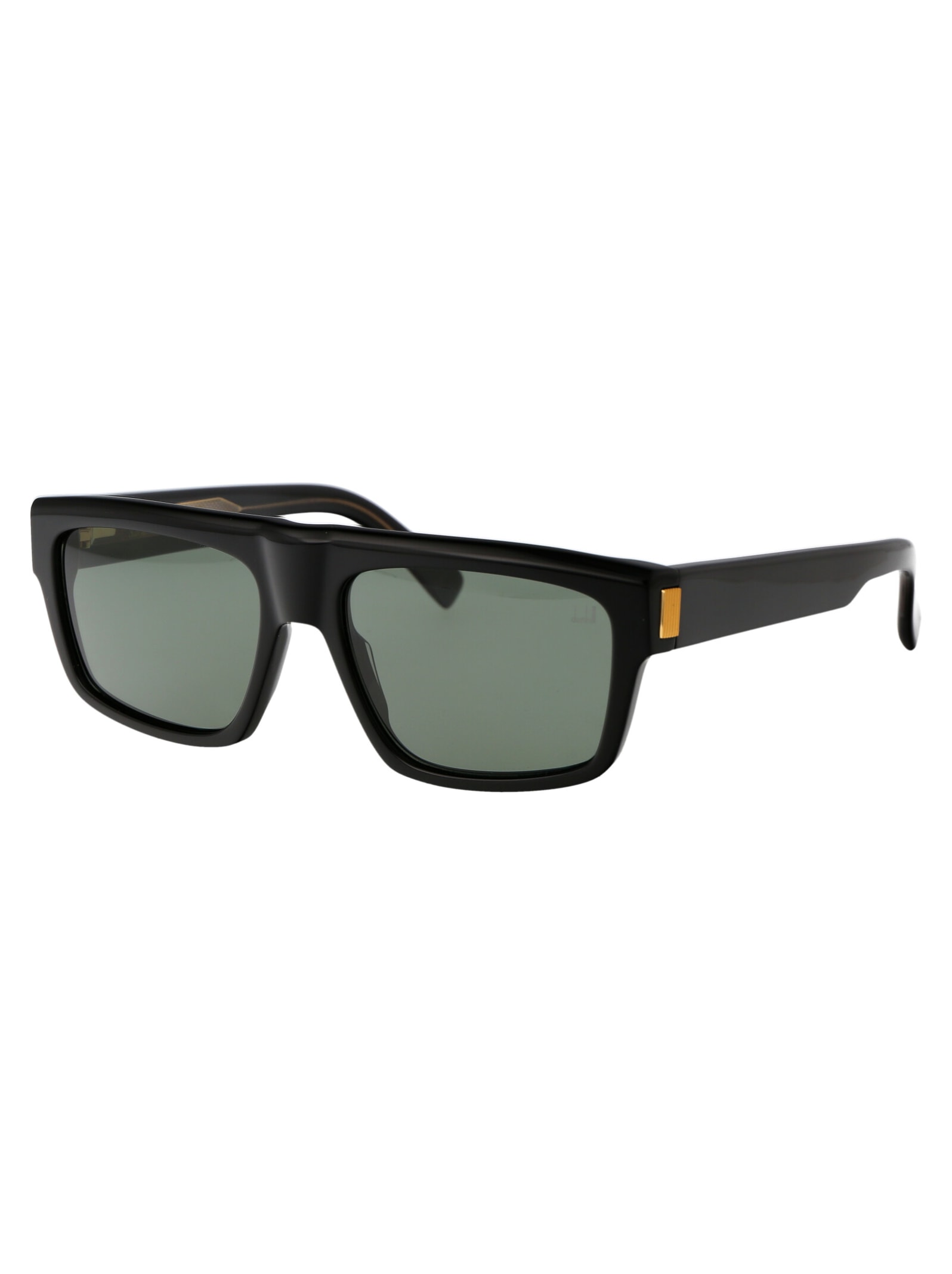 Shop Dunhill Du0055s Sunglasses In 003 Black Black Green
