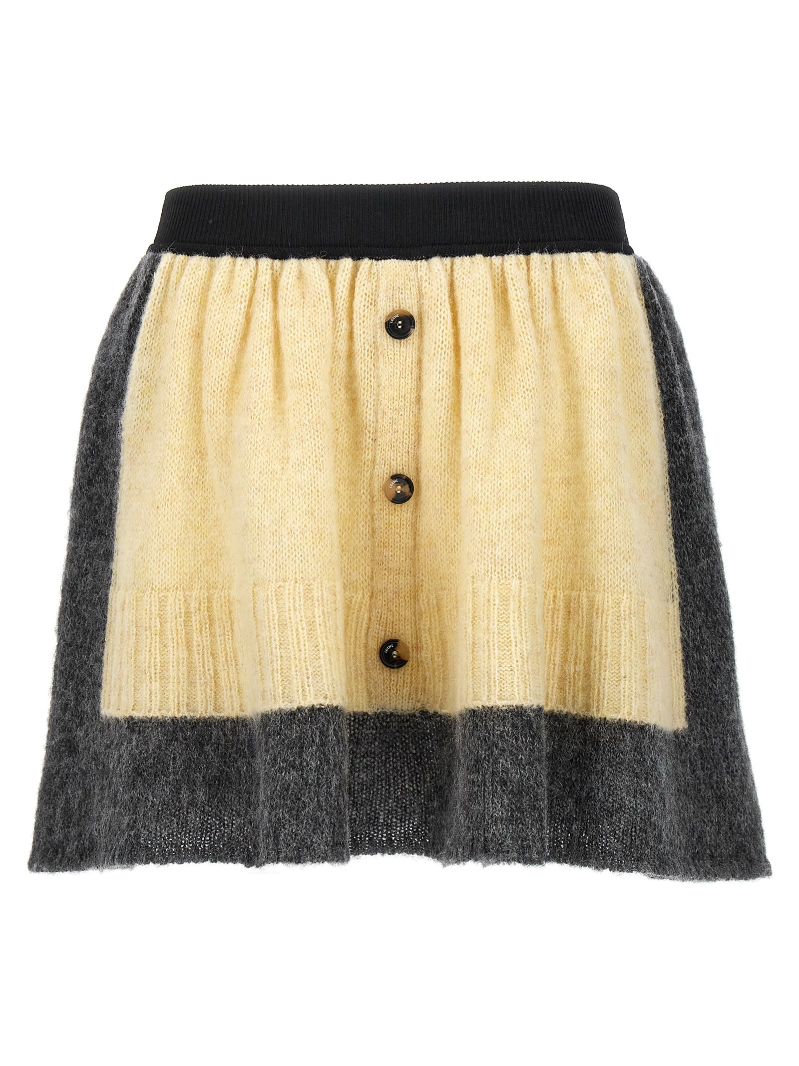 Shop Loewe Two-tone Miniskirt In Multicolor