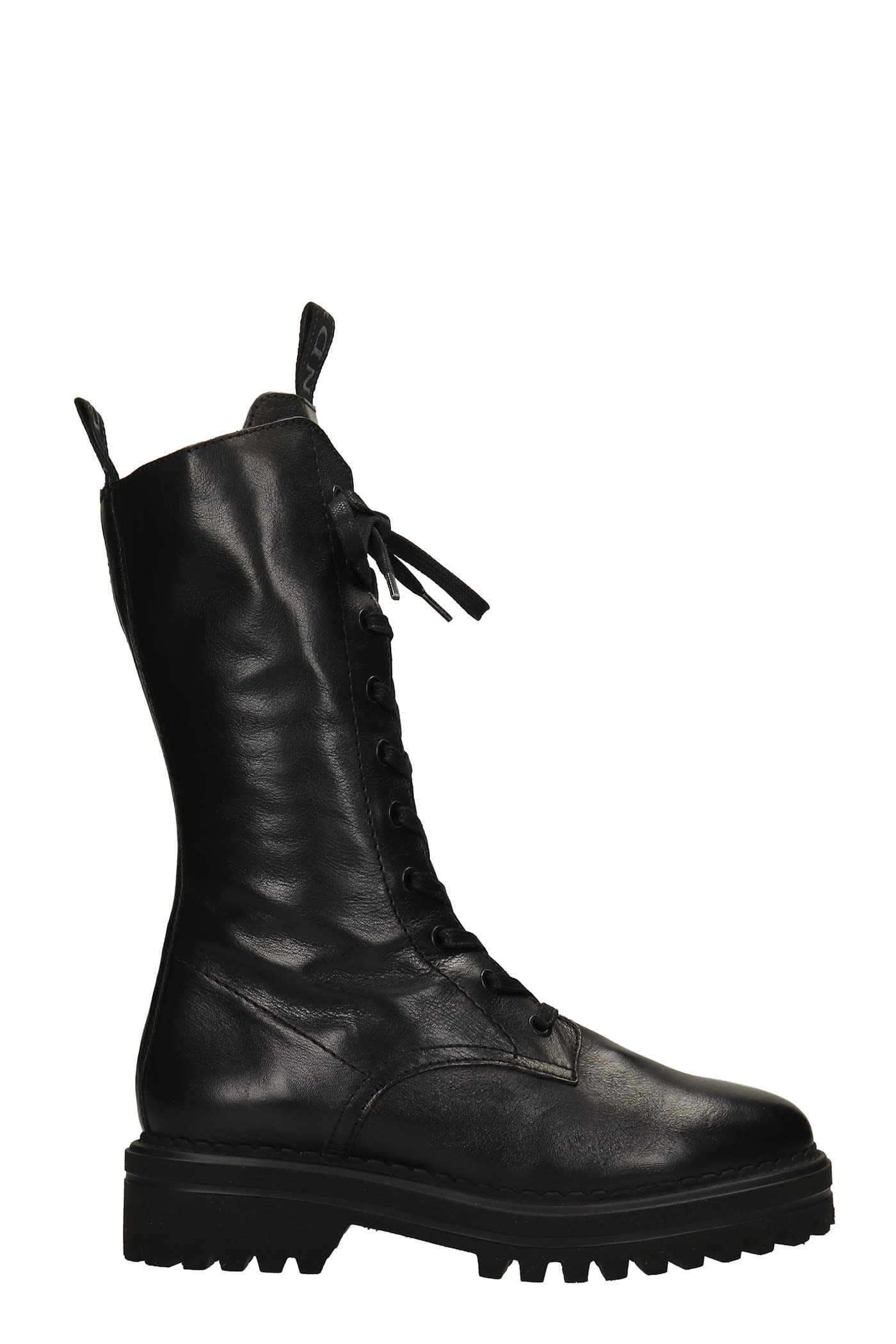 Pedro Miralles Combat Boots In Black Leather