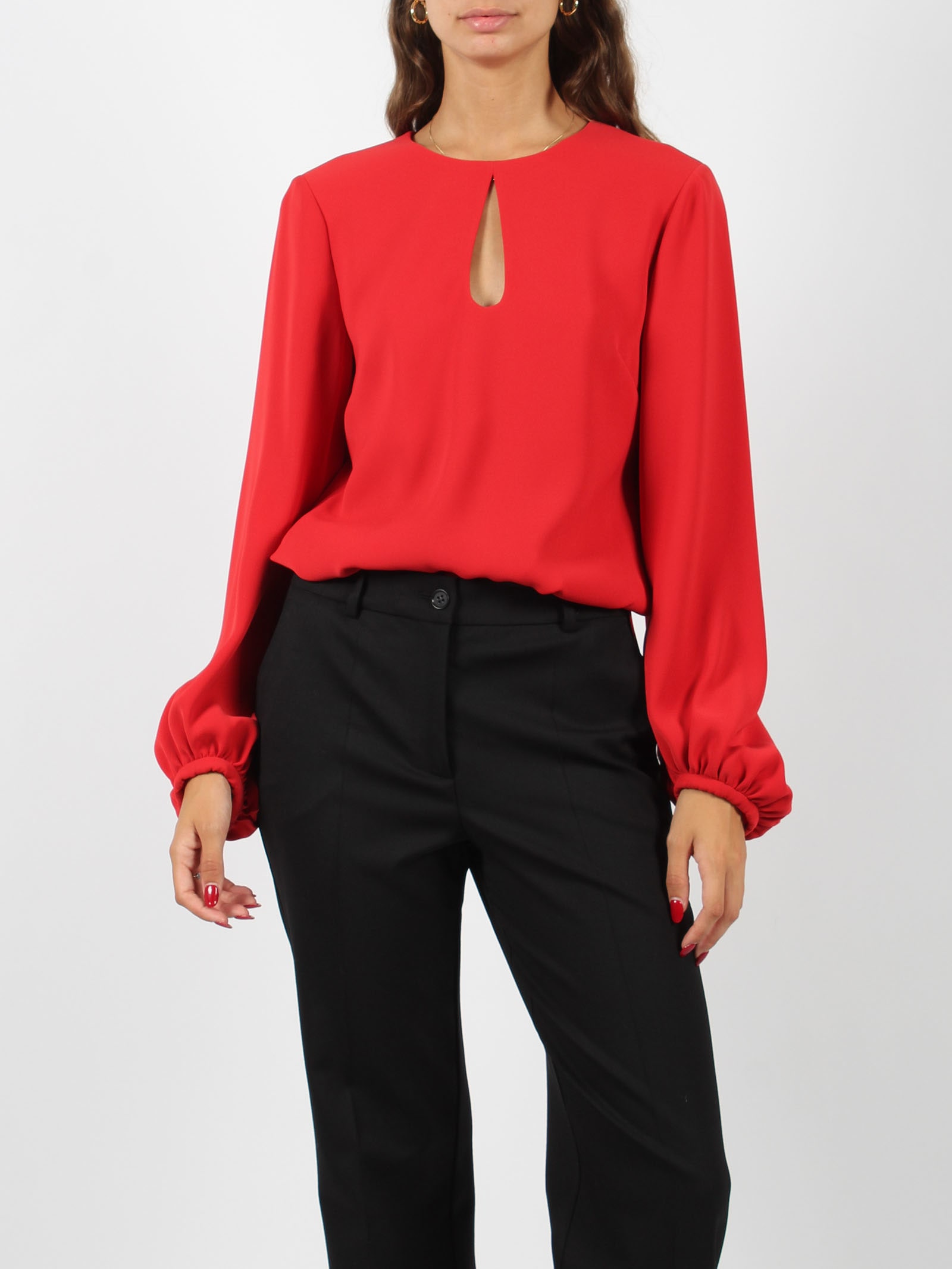 Shop P.a.r.o.s.h Poker Blouse In Red