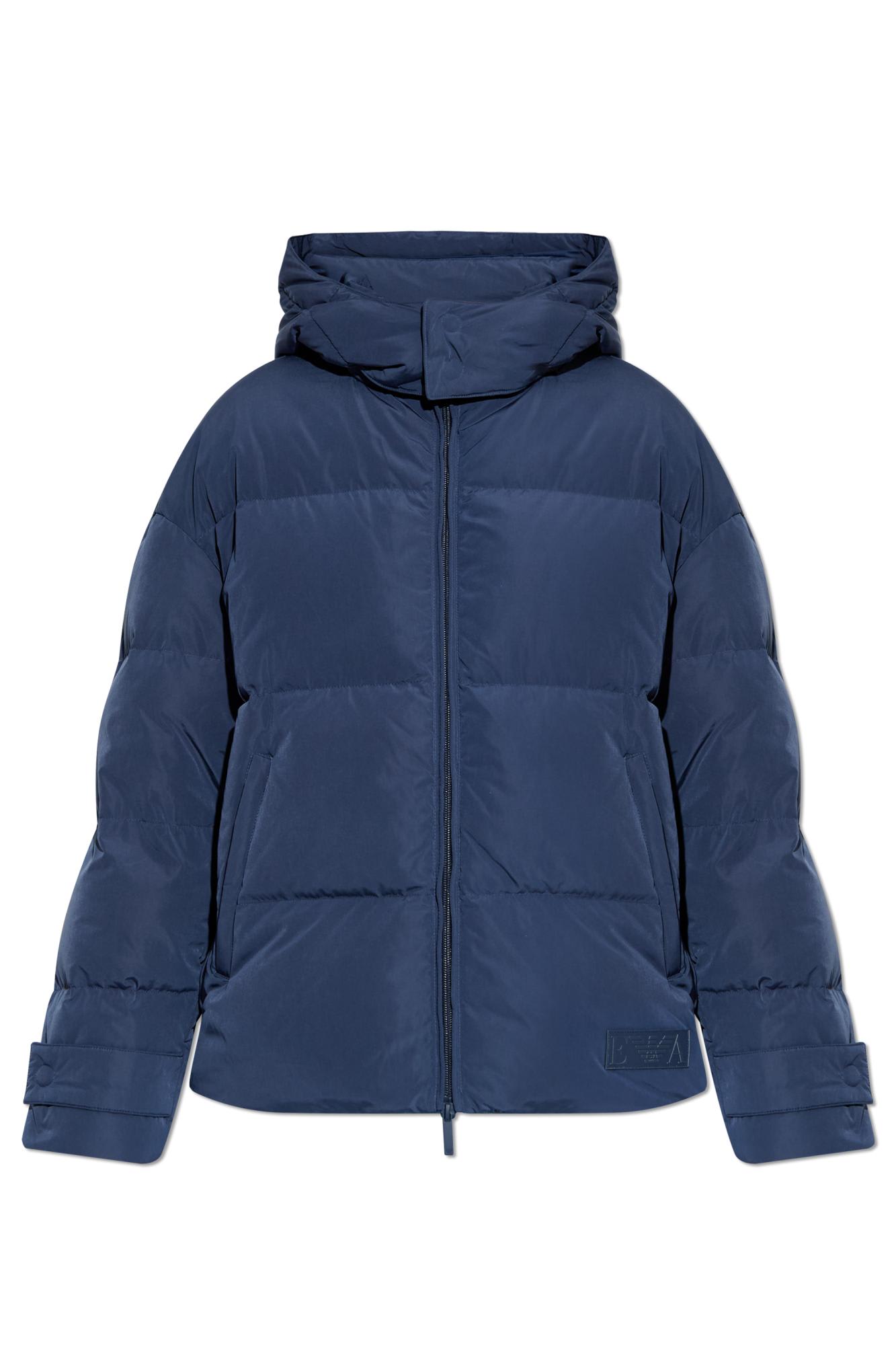 Emporio Armani Sv Recycled Down Jacket In Blue