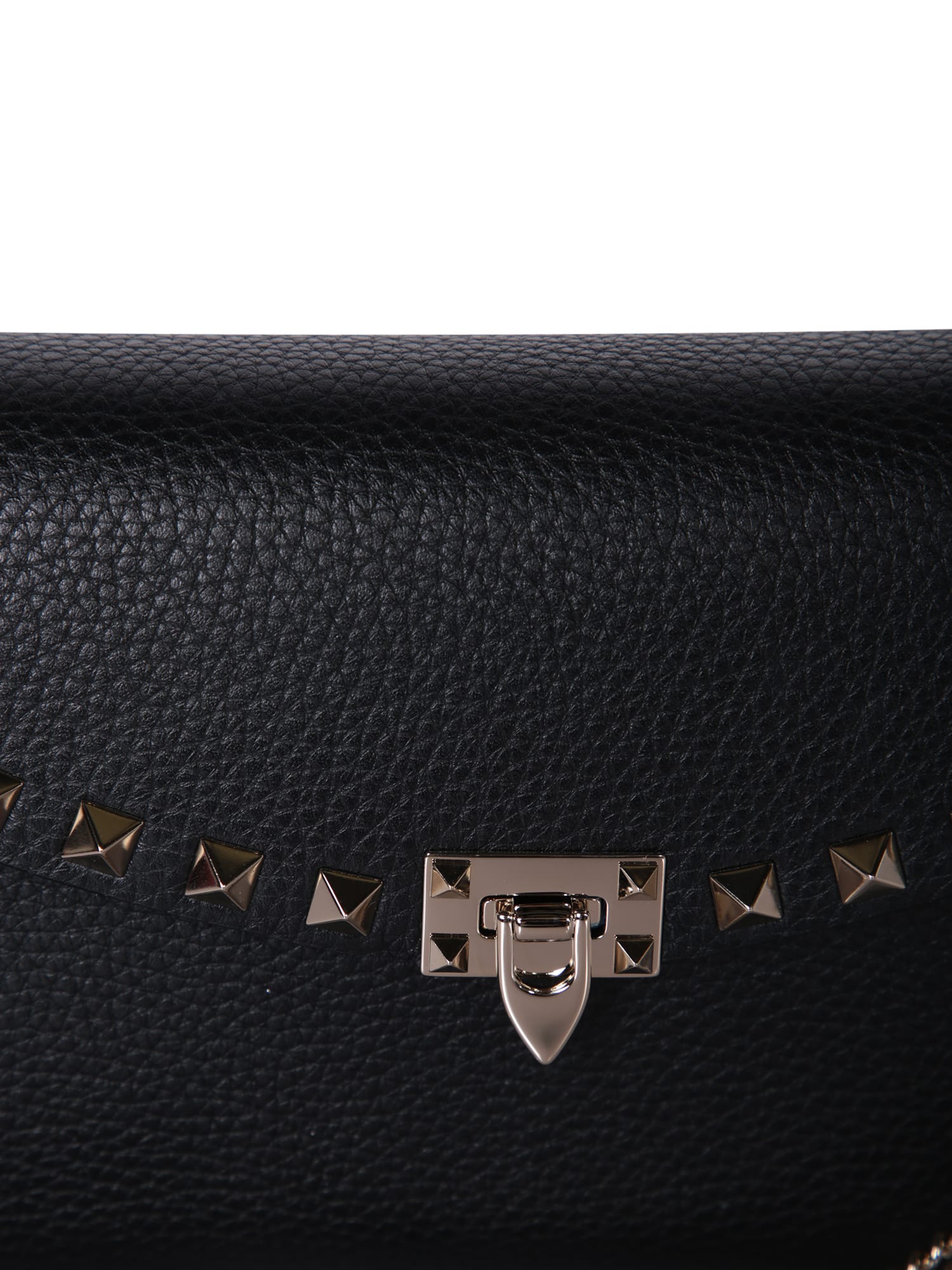Shop Valentino Wallet On Chain Rockstud Black Bag