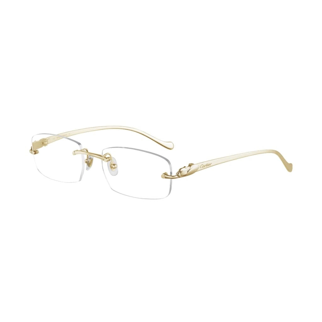 Shop Cartier Ct0061o-002 Glasses In Gold