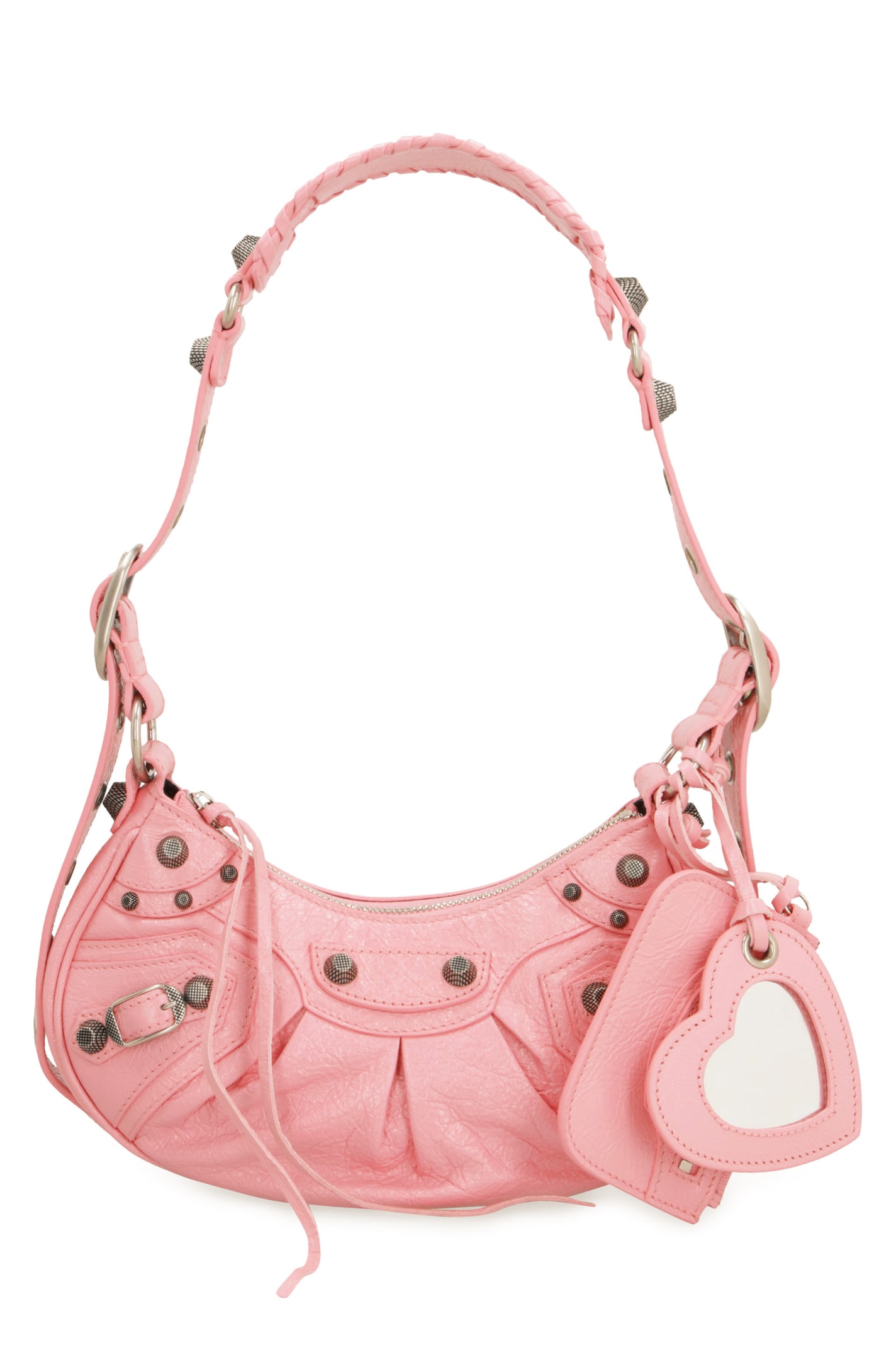 Pink BALENCIAGA LE CAGOLE LEATHER CROSSBODY BAG (7128131VG9Y_5812)