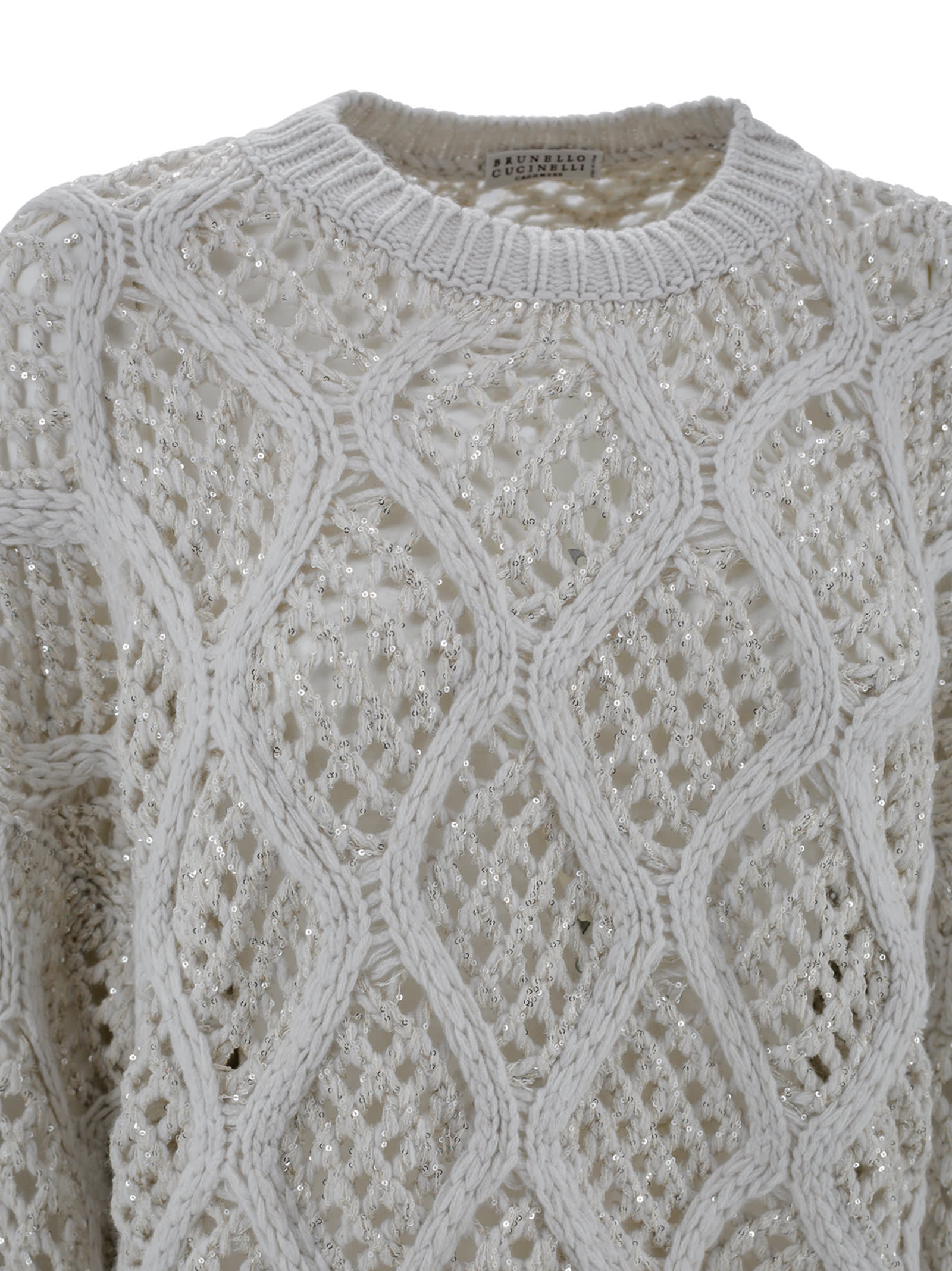 Shop Brunello Cucinelli Sweater In White