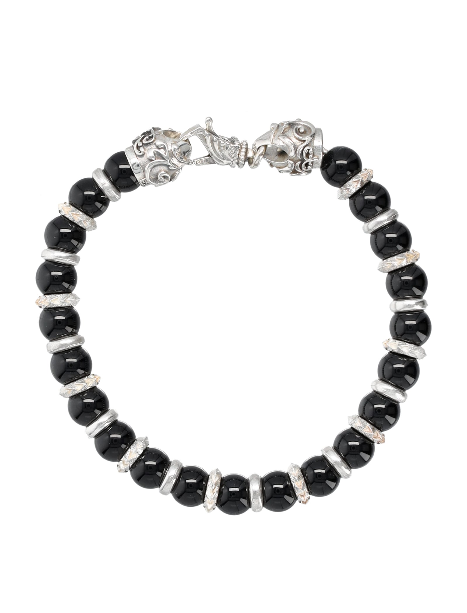 Shop Emanuele Bicocchi Spheres Bracelet In Black