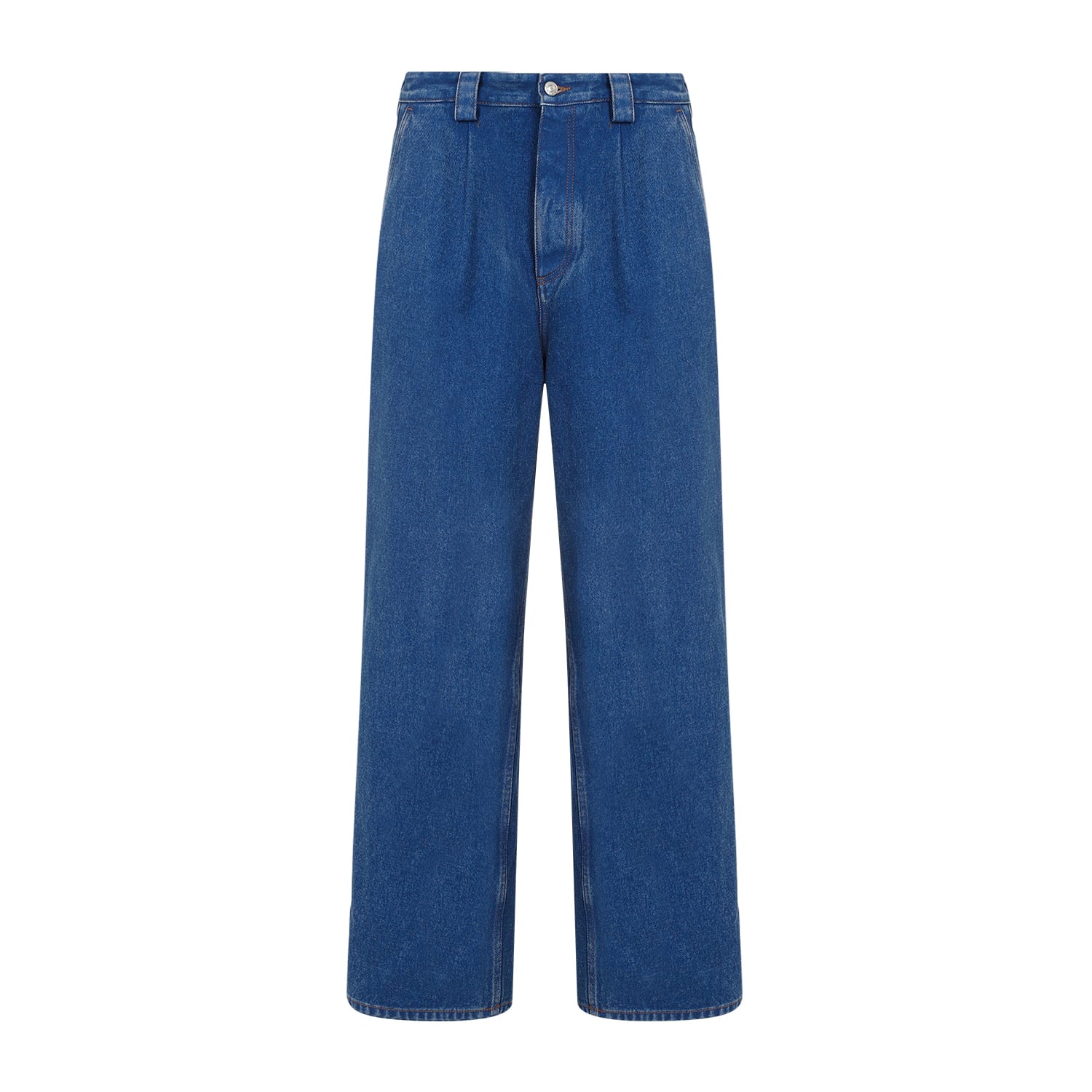 Shop Marni Cotton Jeans In Ocean