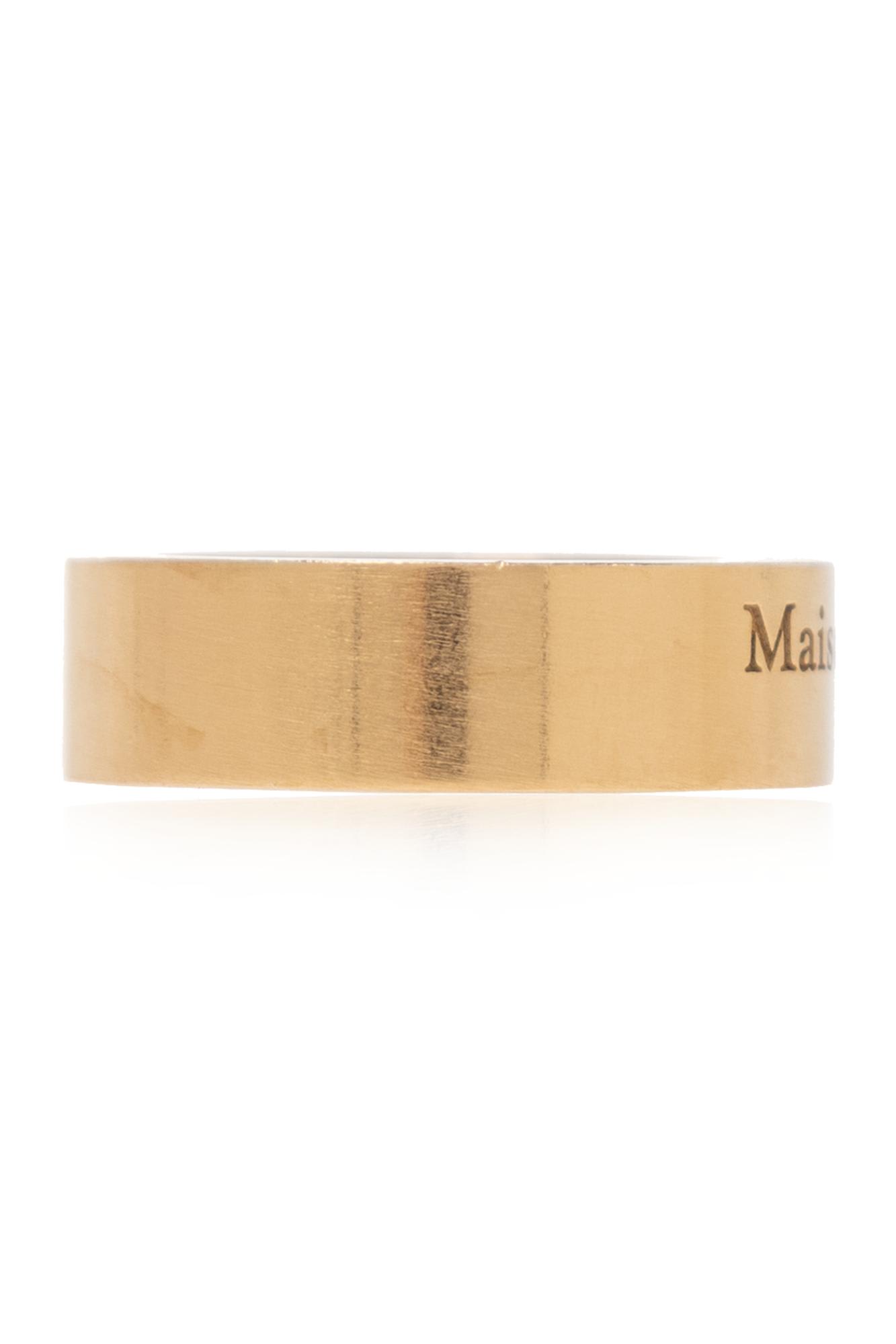 Shop Maison Margiela Silver Ring In Gold