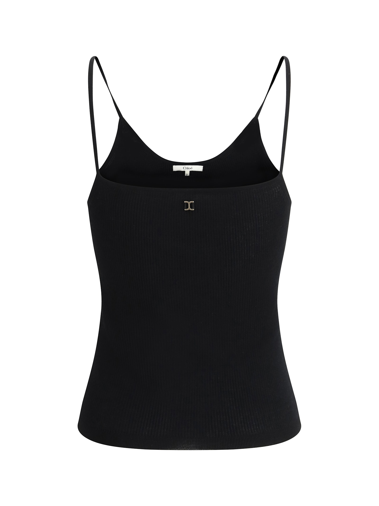 Chloé Ribbed Wool Tank Top In Black