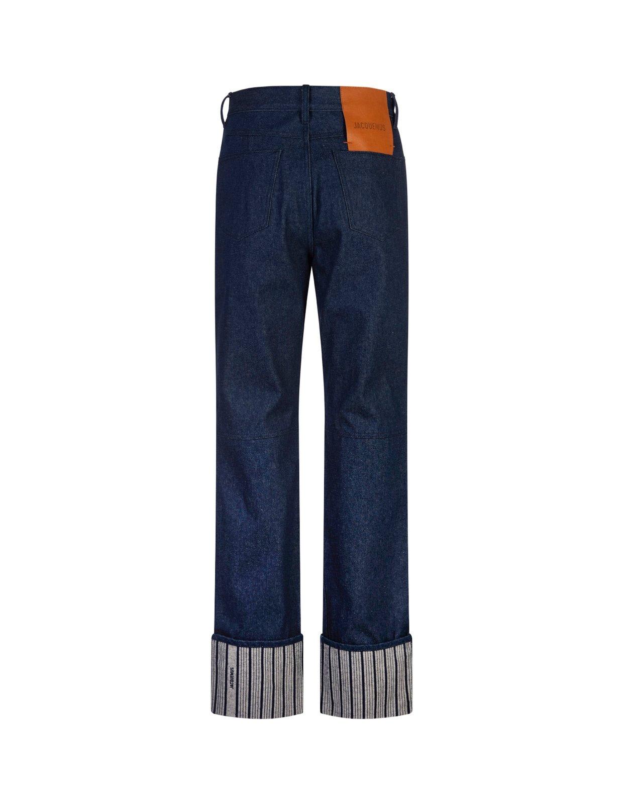 Shop Jacquemus Le De-nîmes Droit Straight Leg Jeans In Blue