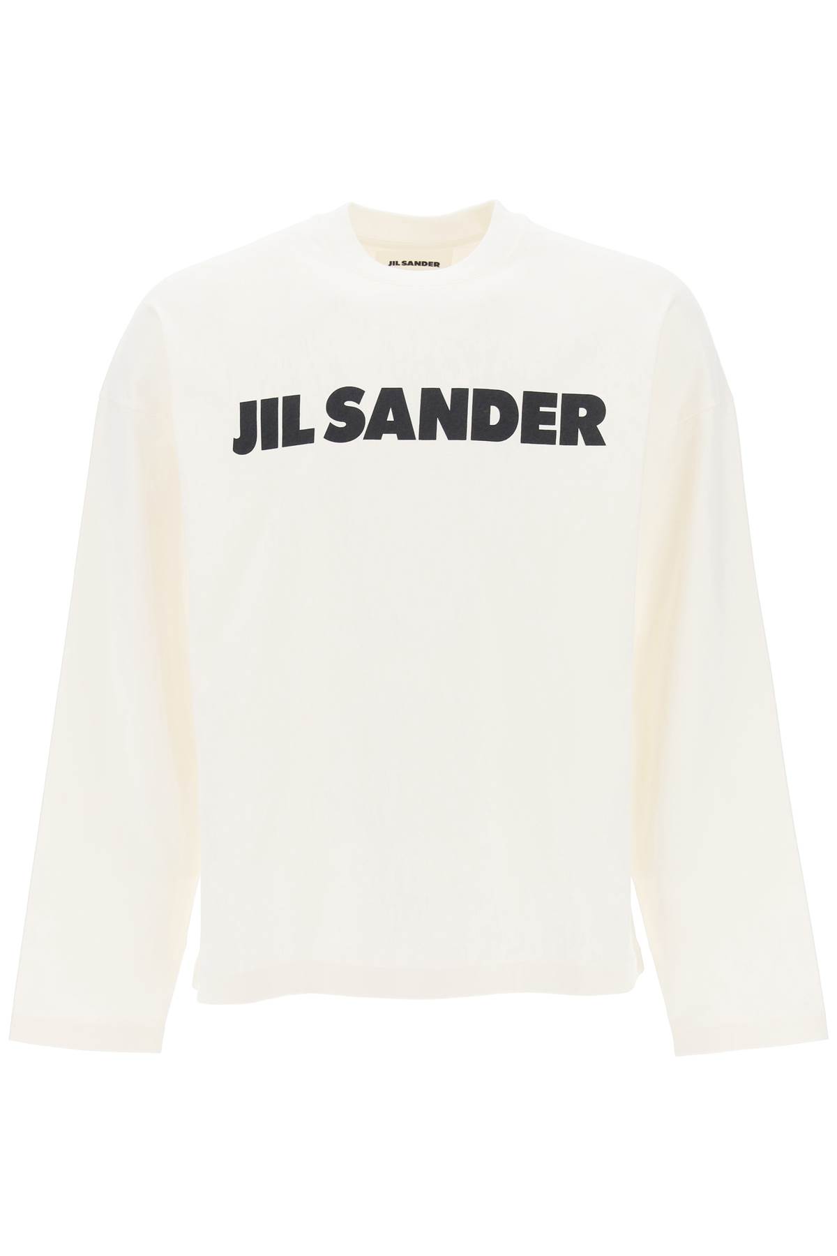 Shop Jil Sander Long-sleeved Logo T In Porcelain (white)