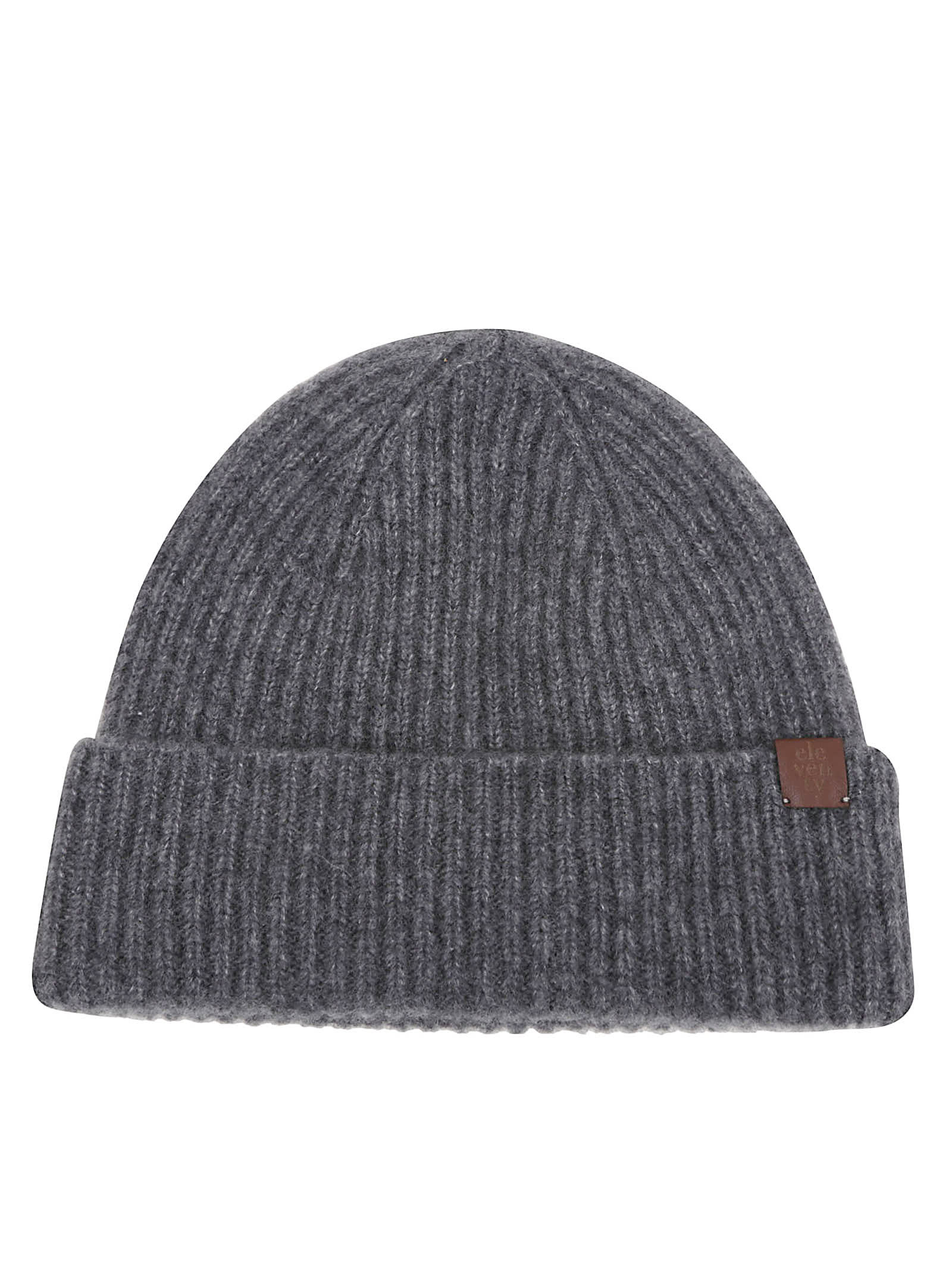Eleventy Ribbed Knit Beanie In Gray
