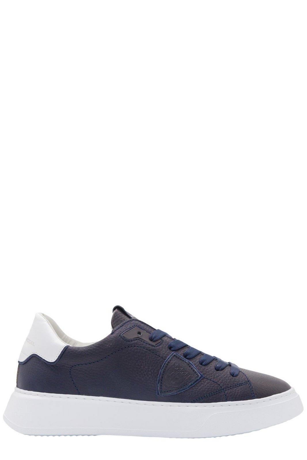 PHILIPPE MODEL TEMPLE VEAU LACE-UP SNEAKERS