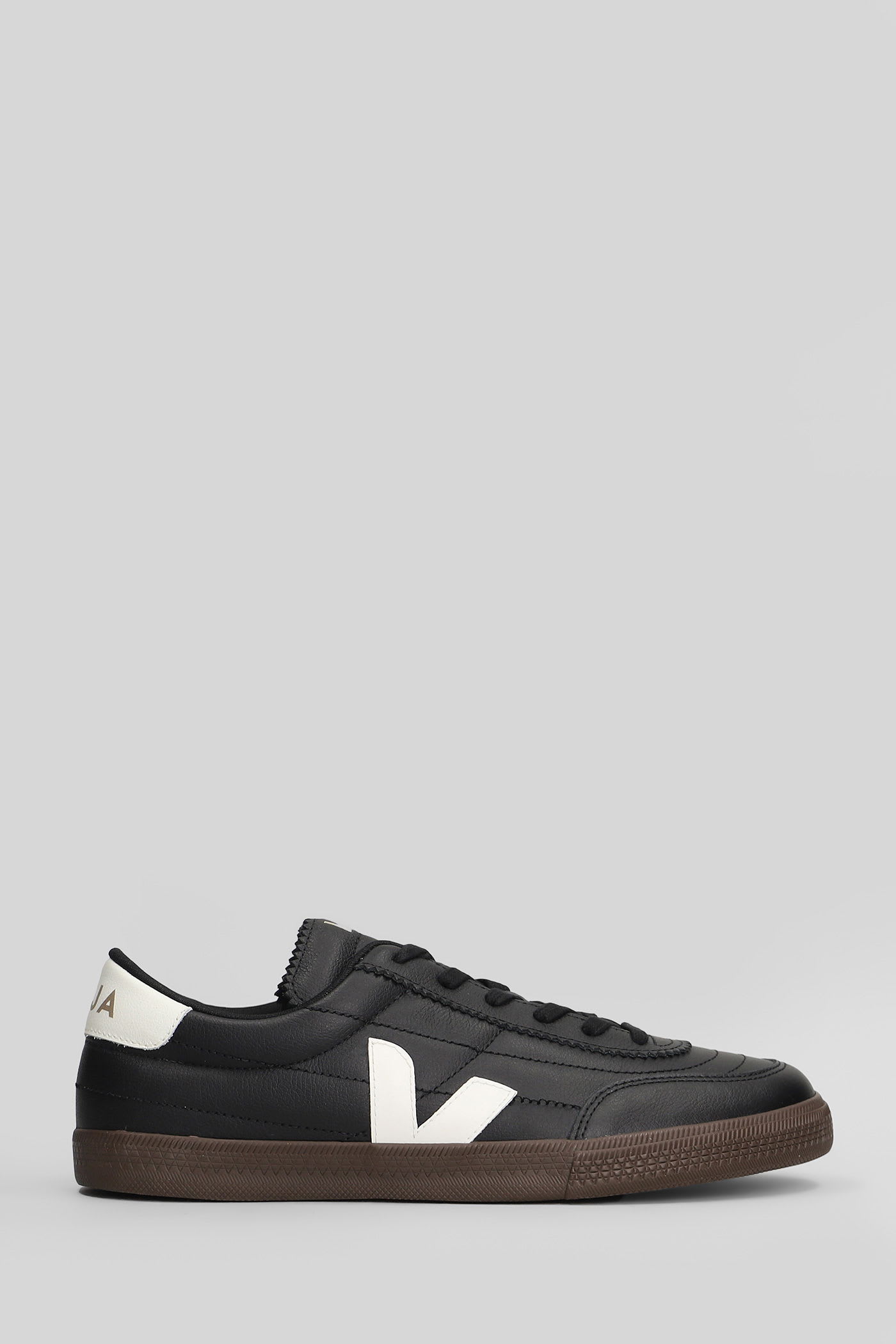 Veja Panenka Black Sneaker With Logo On The Side And Contrasting Heel In Leather Unisex In Multi