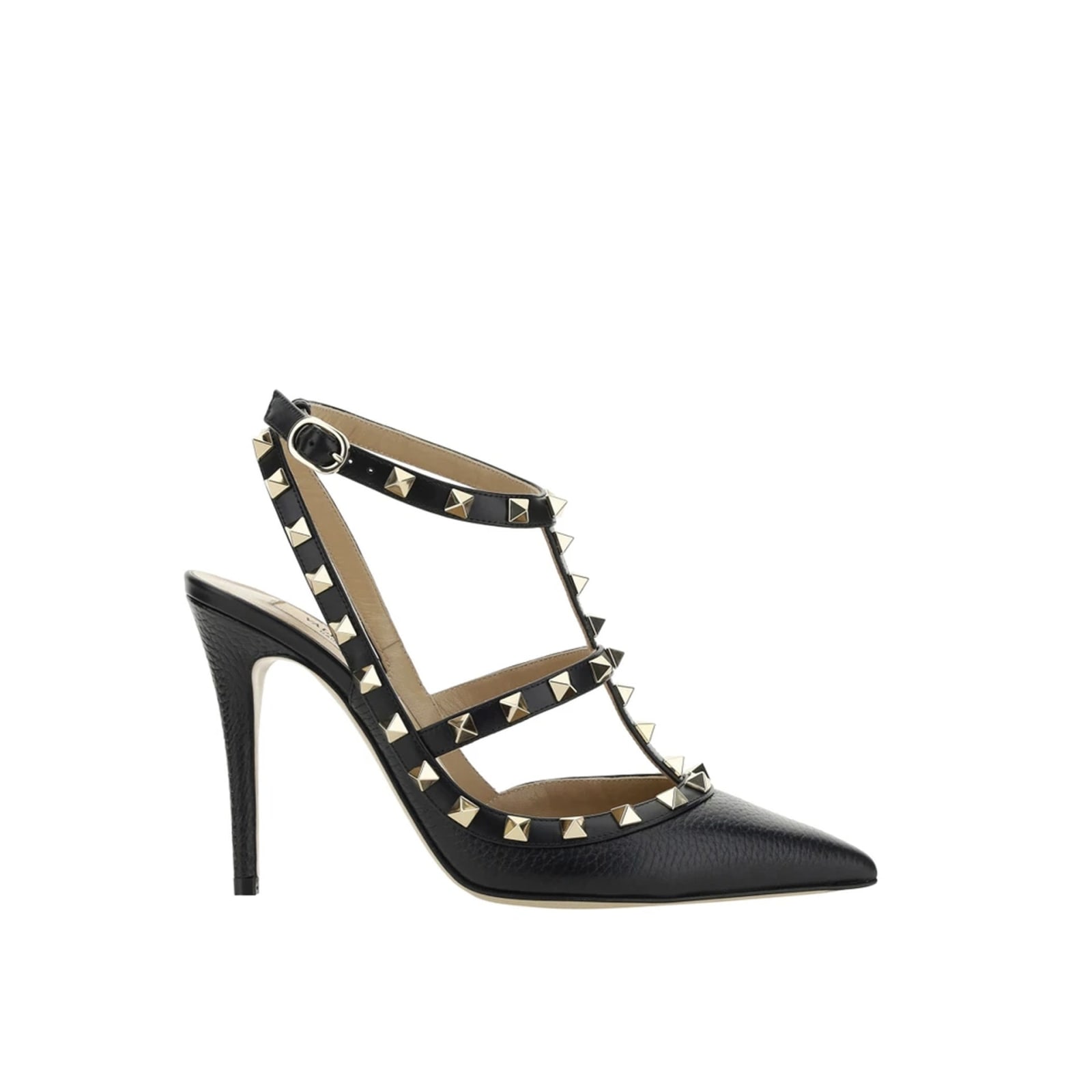 Shop Valentino Garavani Rockstud 100 Leather Pumps In Black