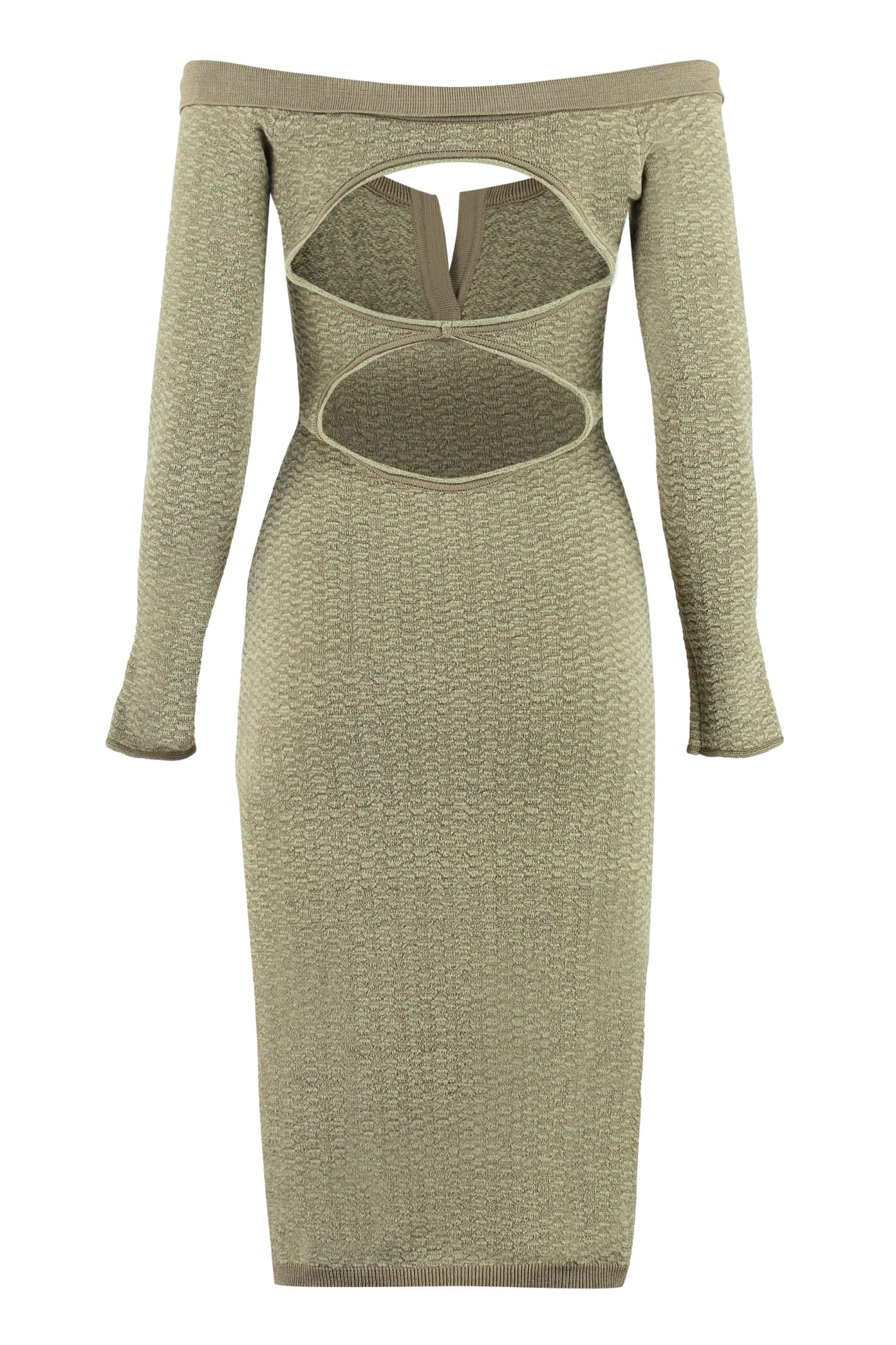 Shop Jacquemus Pampero Cotton Dress In Green