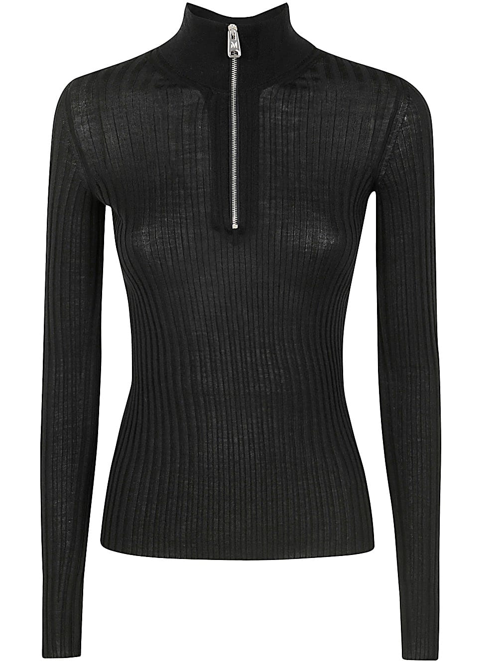 Shop Mrz Full Zip Sweater In Black