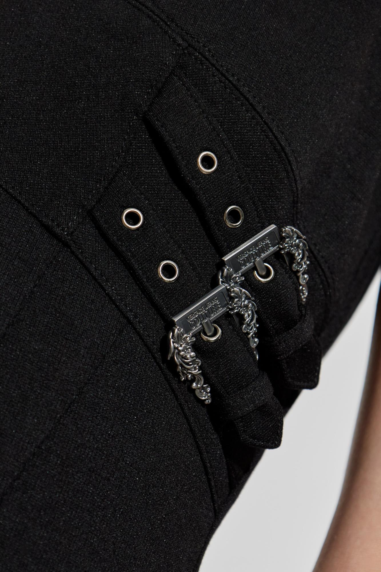 Versace Jeans Couture Punto Milano Barbara Dress In Animal Print