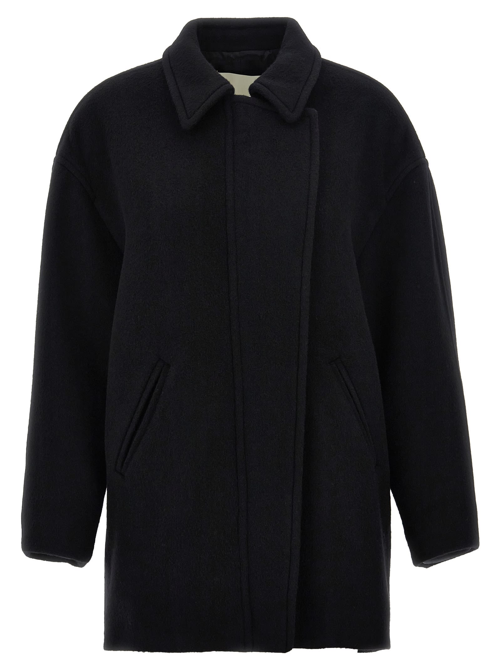 Shop Isabel Marant Eveline Coat In Black