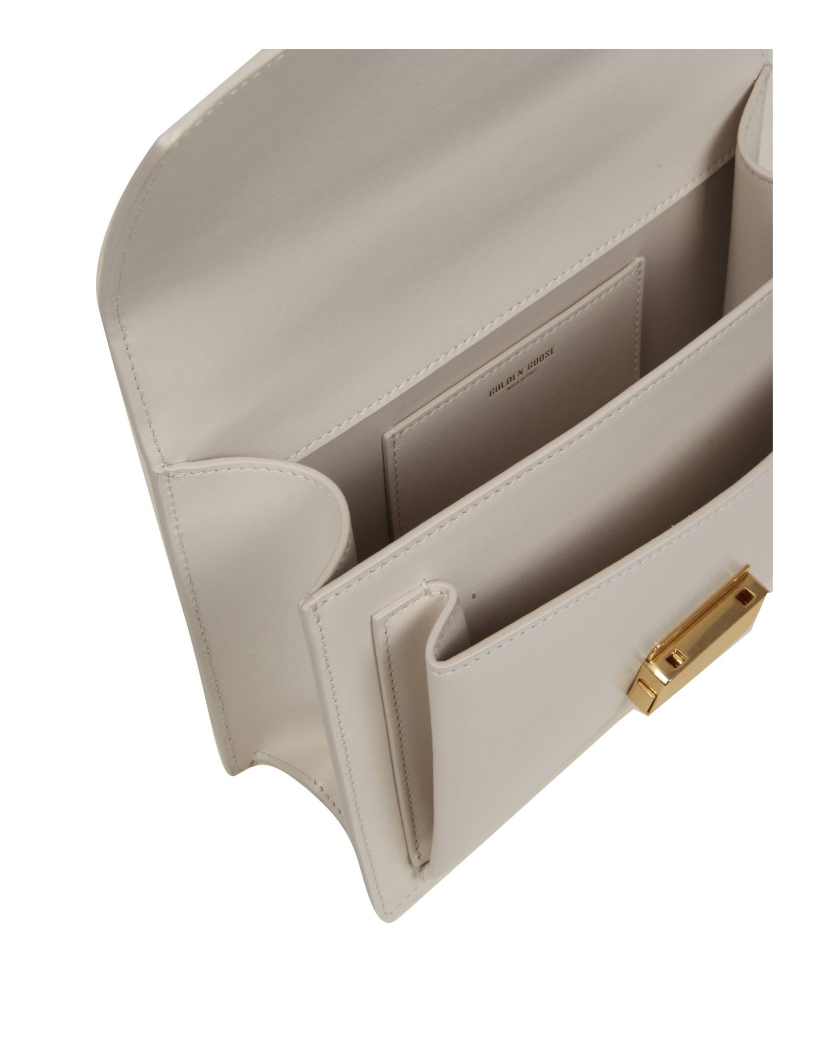 Shop Golden Goose Venezia Handbag In Butter Color Leather