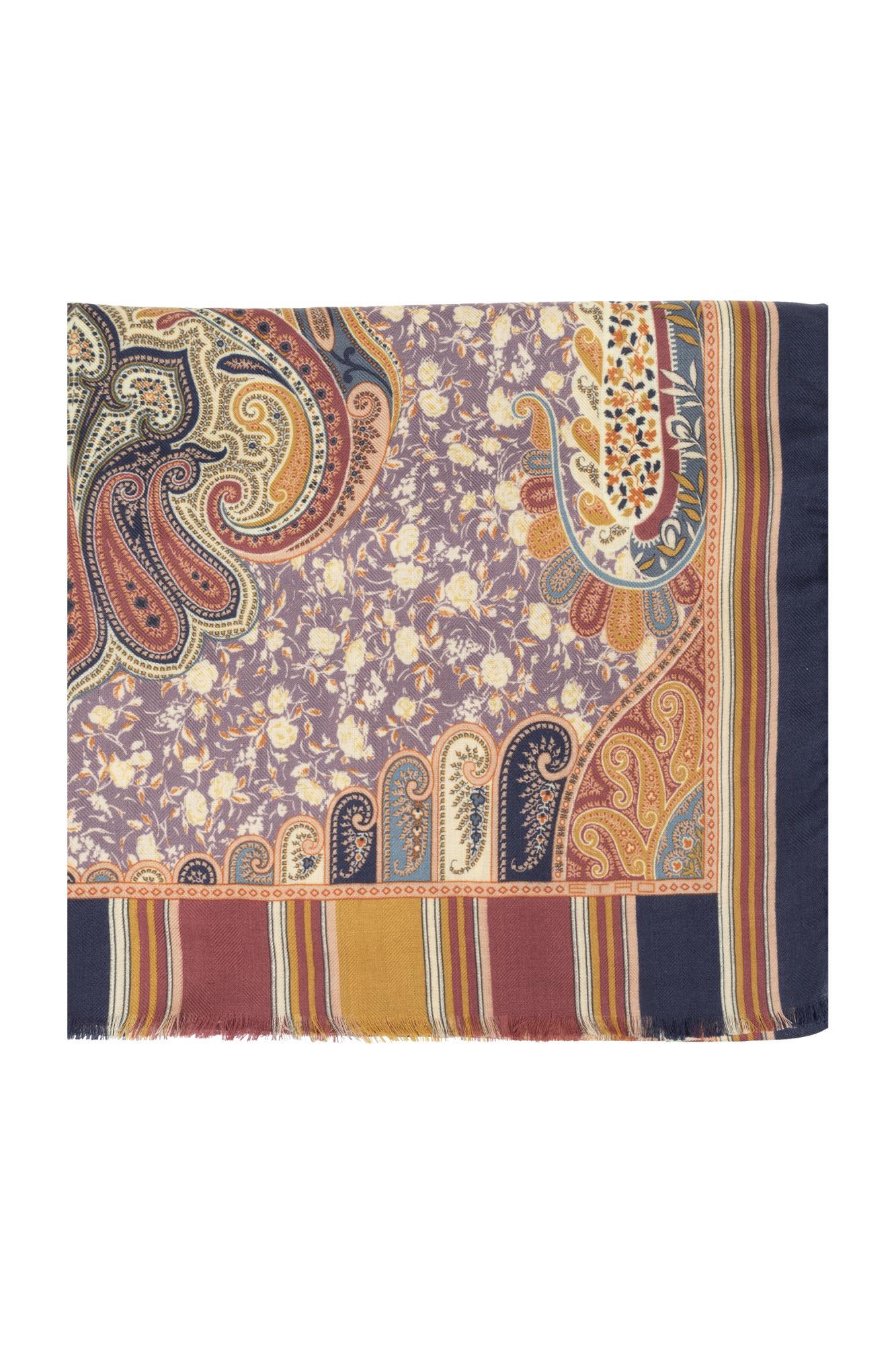 Shop Etro Scarf With A Pattern In Multicolour