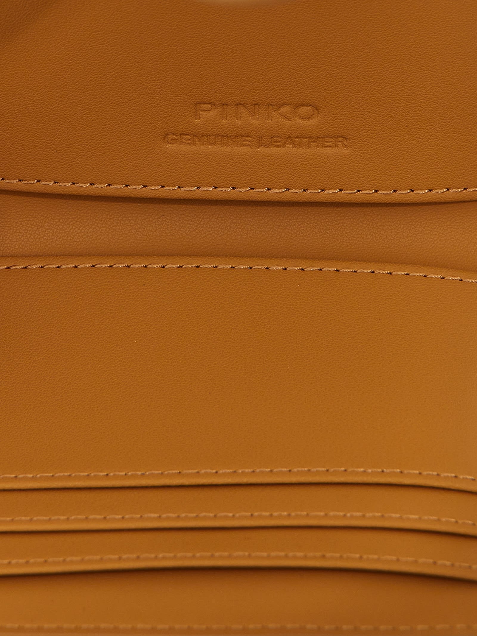 Pinko Multi-functional Wallet With Gold-tone Hardware In Beige