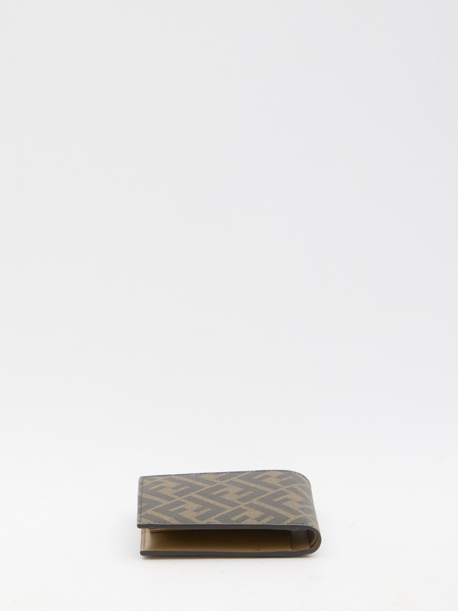 Shop Fendi Diagonal Wallet In Brown